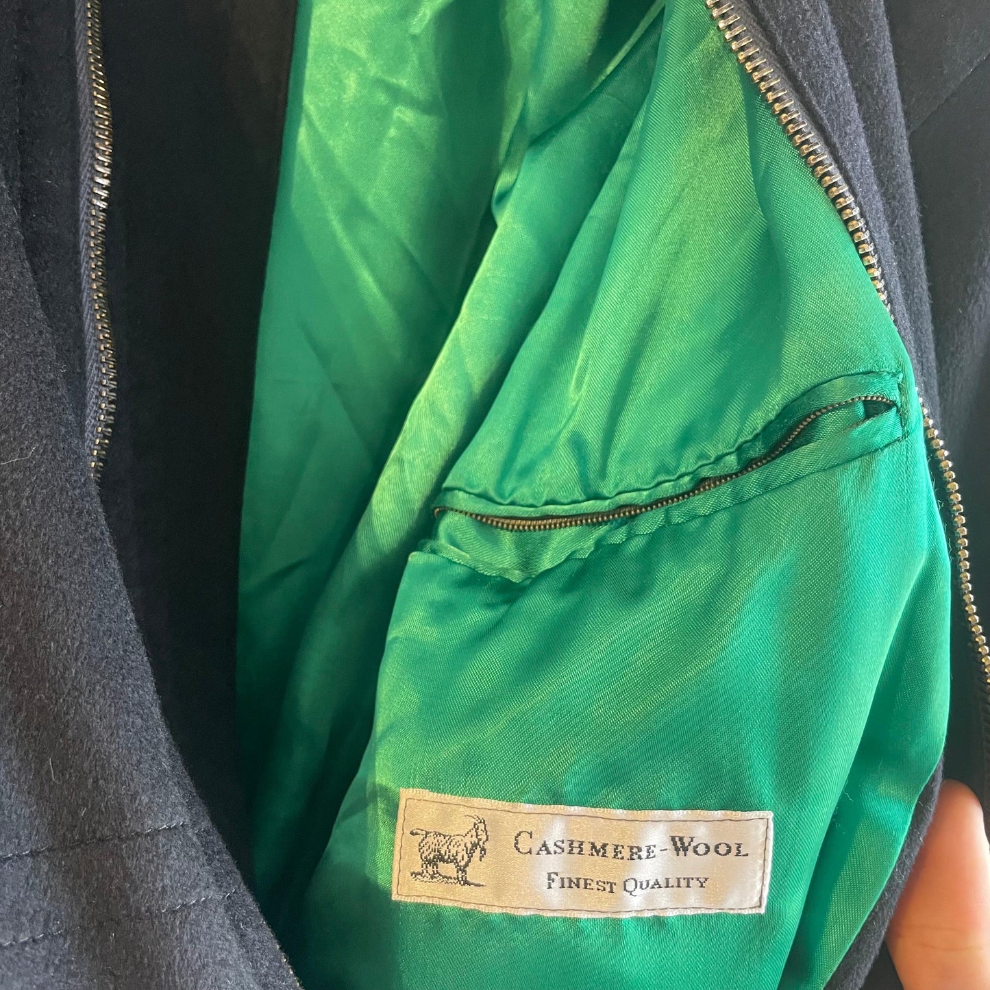 1980s Black 100% Cashmere Hugo Boss Bomber Jacket