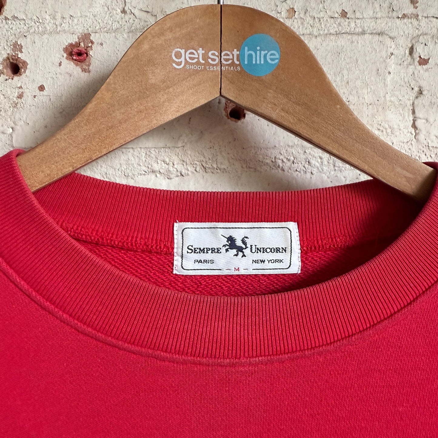 1990s Red Blank Logo Sweatshirt