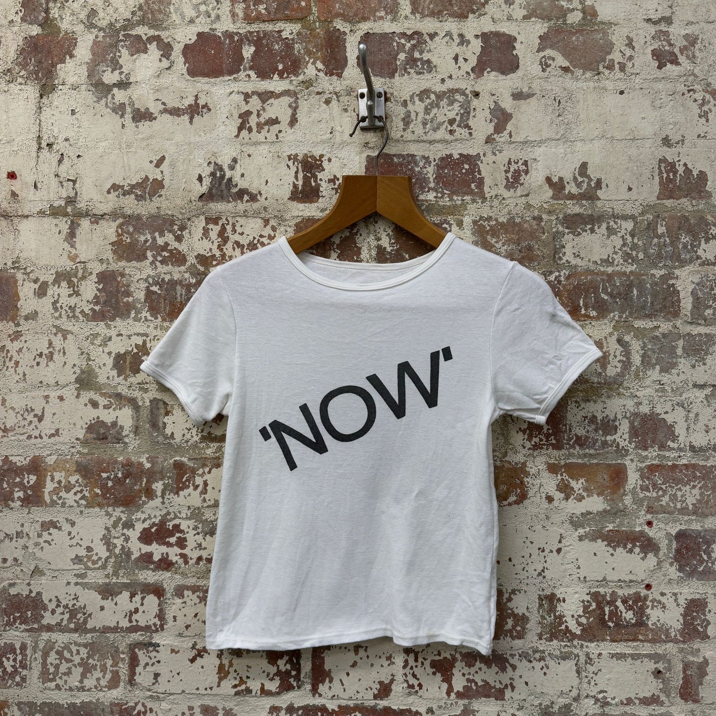 1970s White Graphic ‘Now’ T-shirt