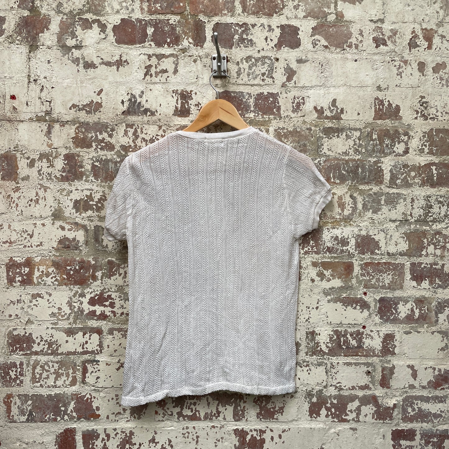 Vintage 1970s Rayon Knitted T-Shirt Top