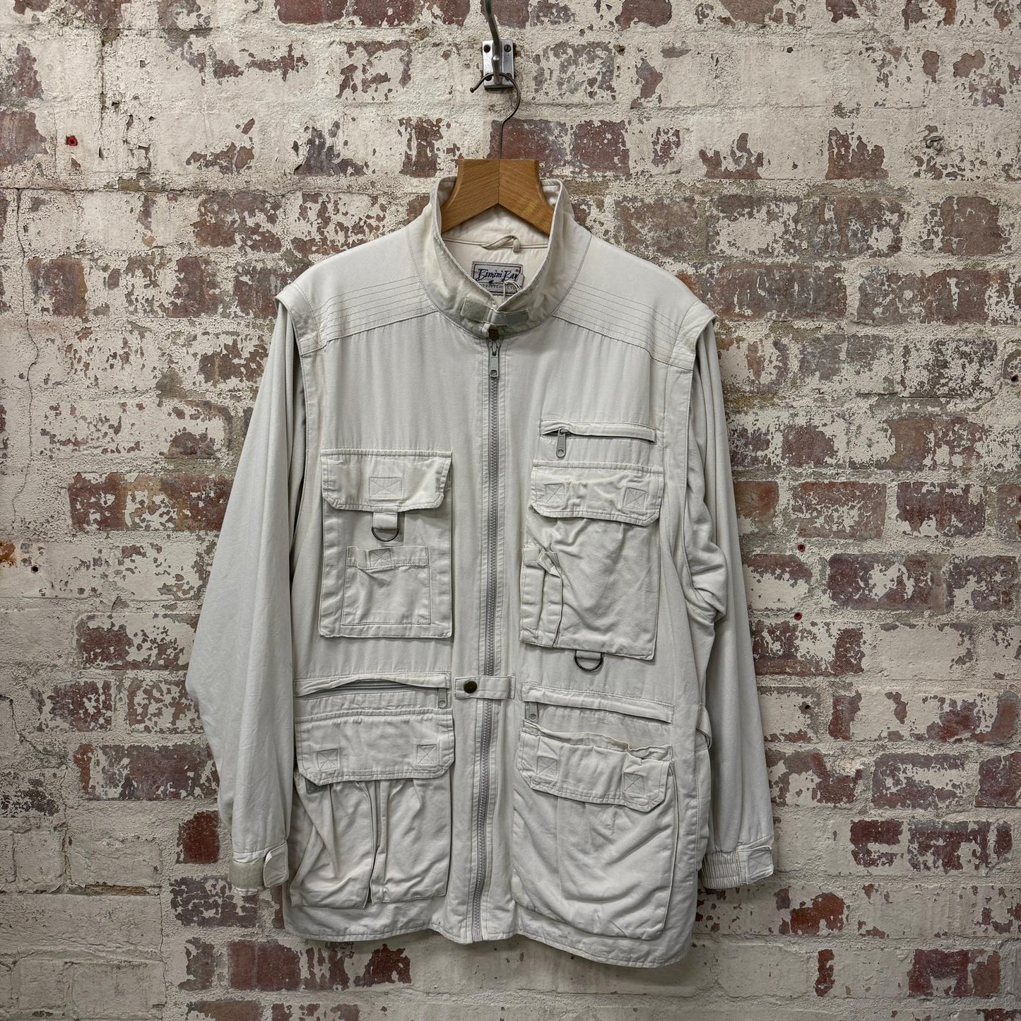 1980s White Utility Fishing Jacket