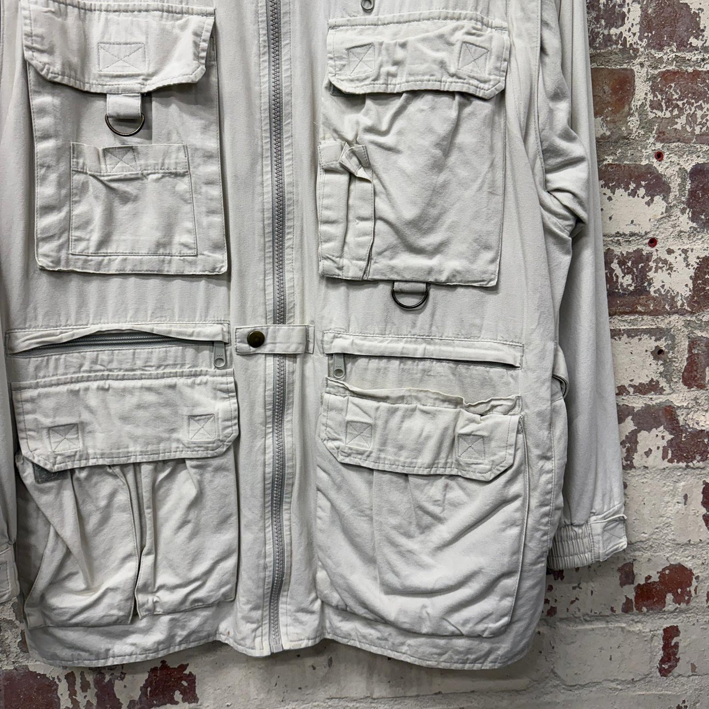 1980s White Utility Fishing Jacket
