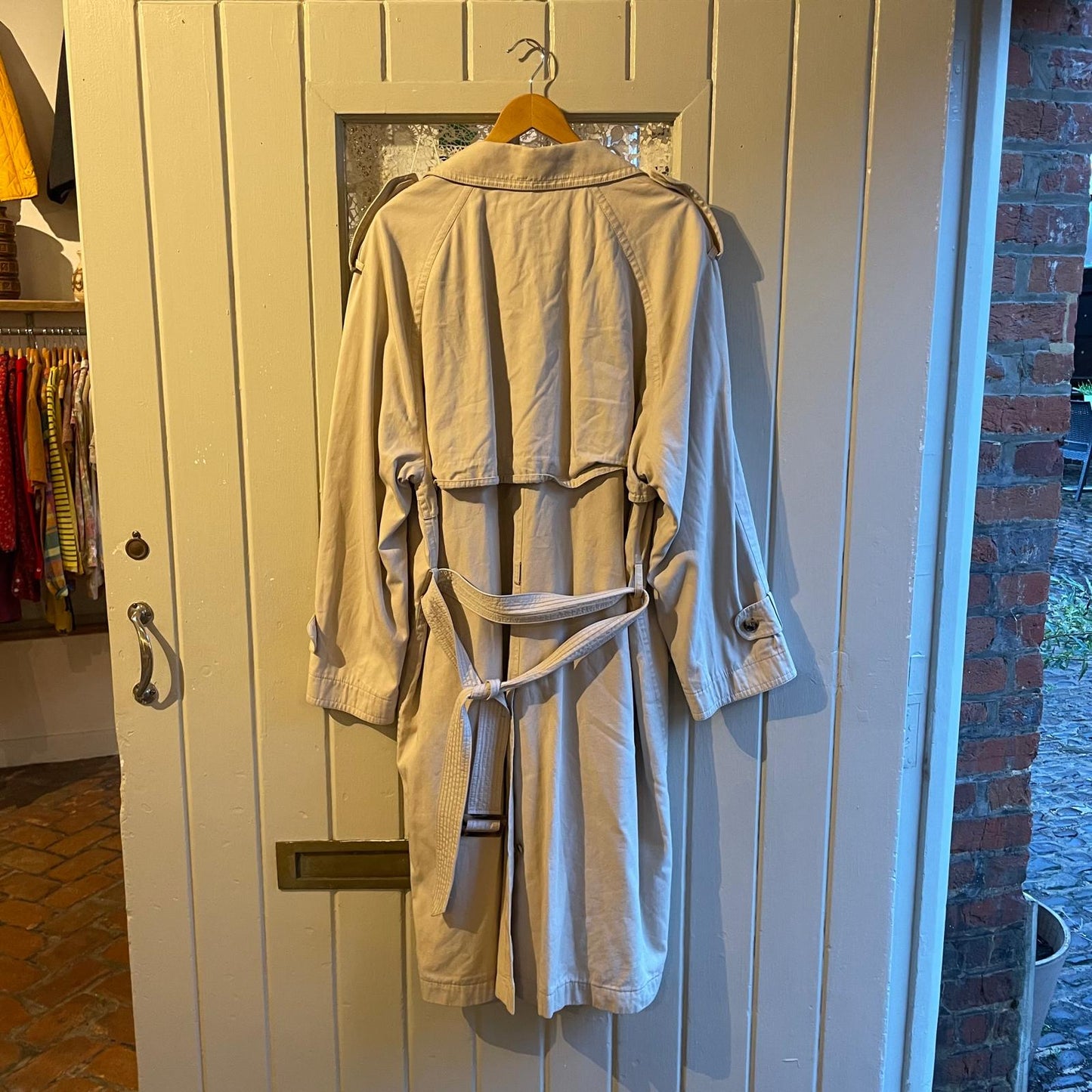 1980s Cream Valentino Trench Mac Coat