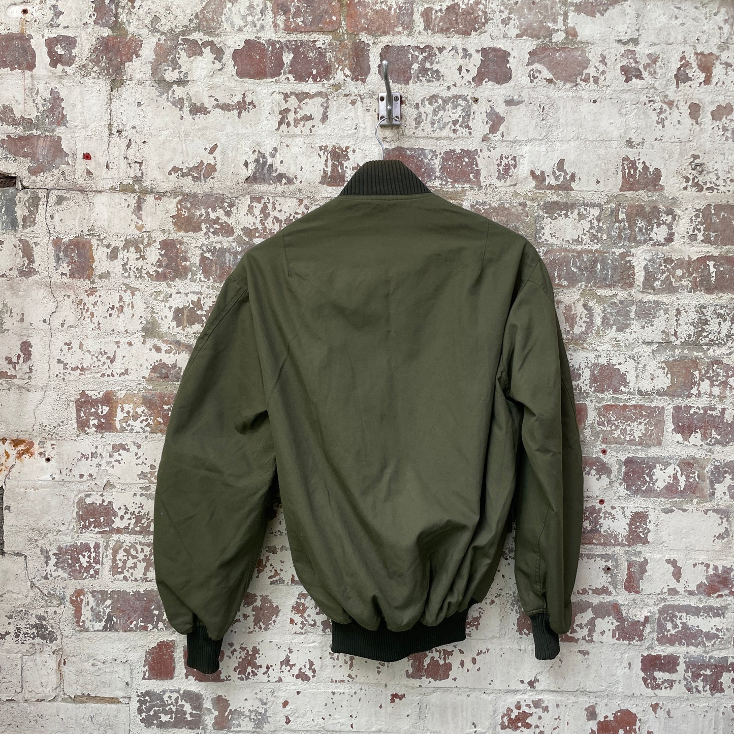 Vintage 1980s Green Bomber Jacket Coat