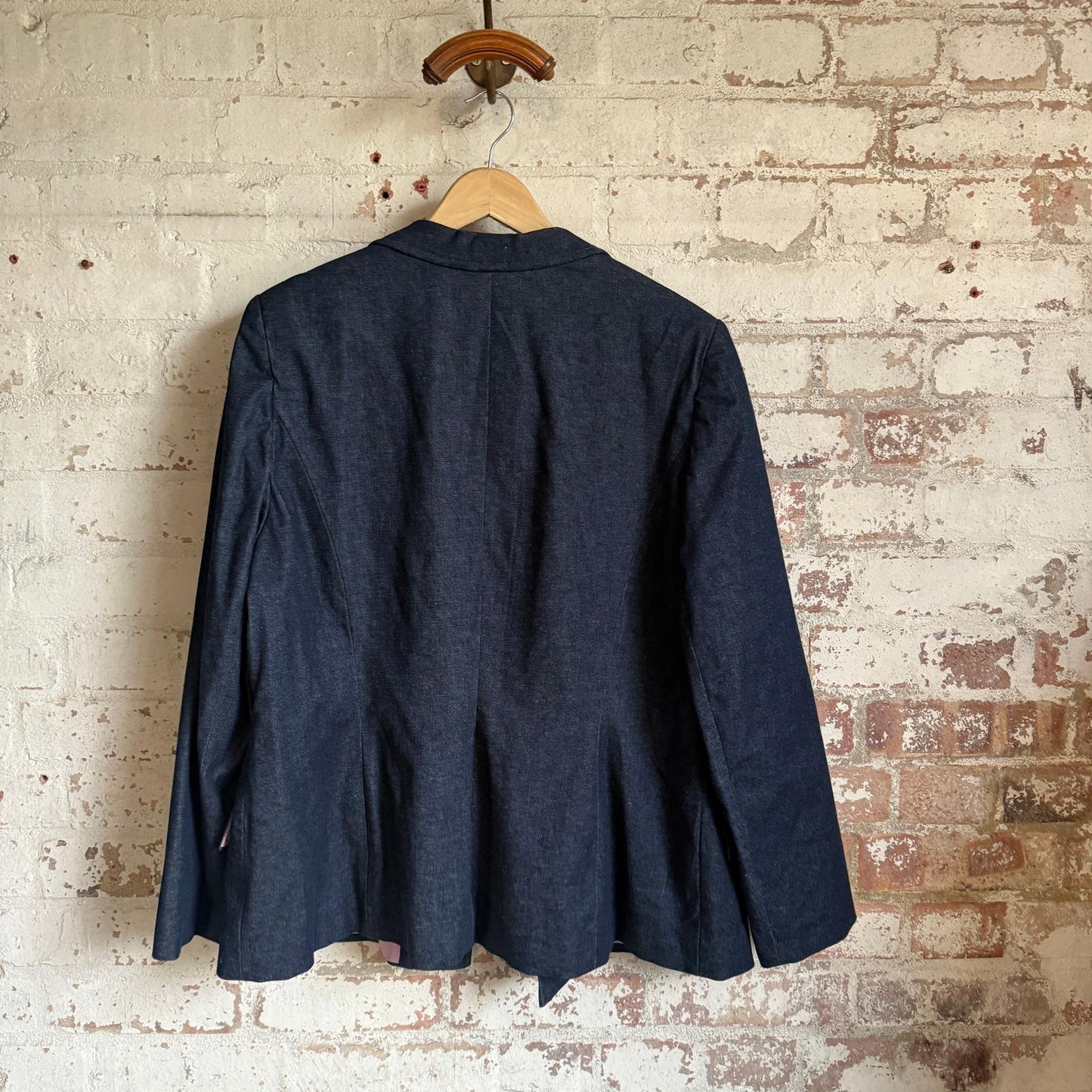 1990s Y2K Denim Dorothy Perkins Navy Blazer Jacket