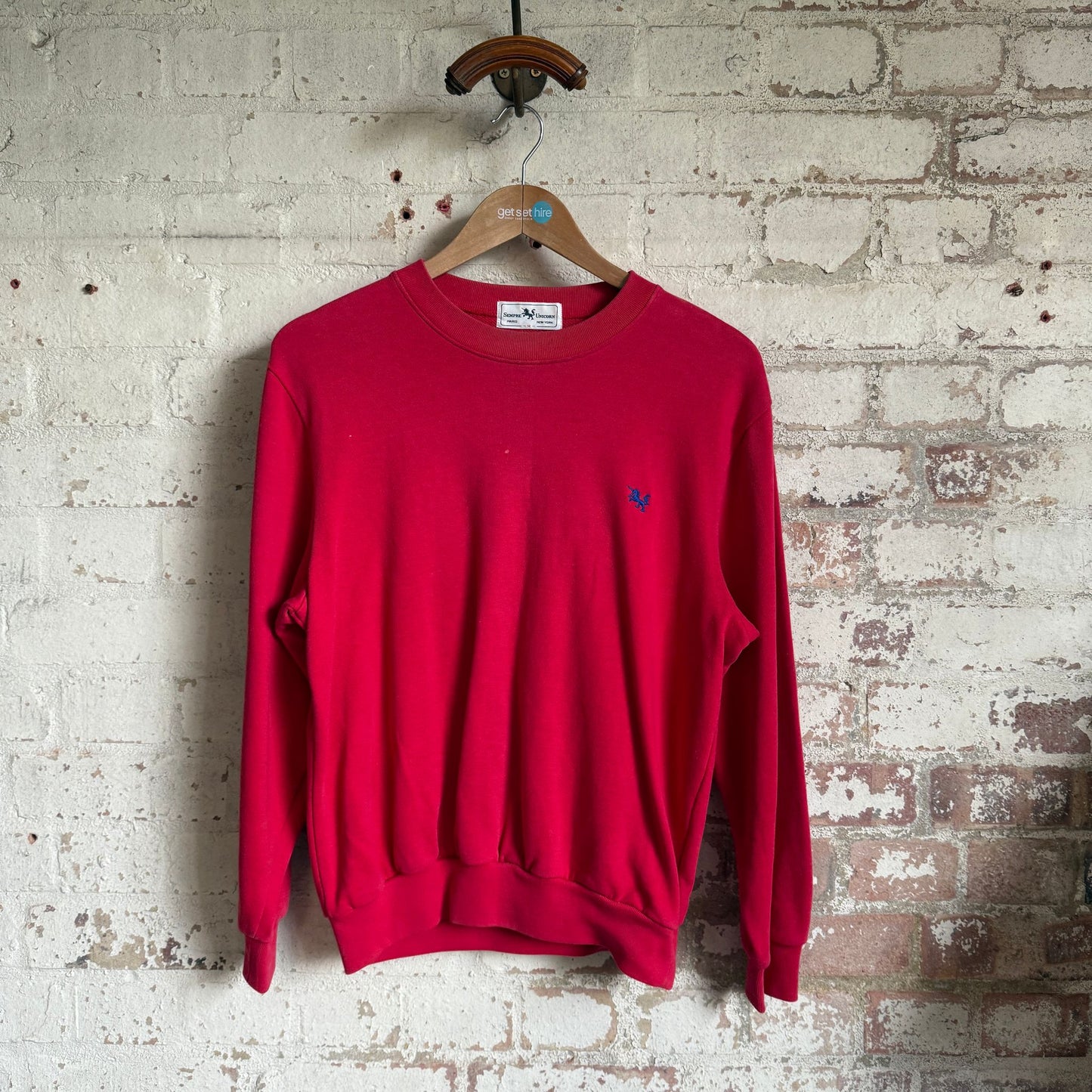 1990s Red Blank Logo Sweatshirt