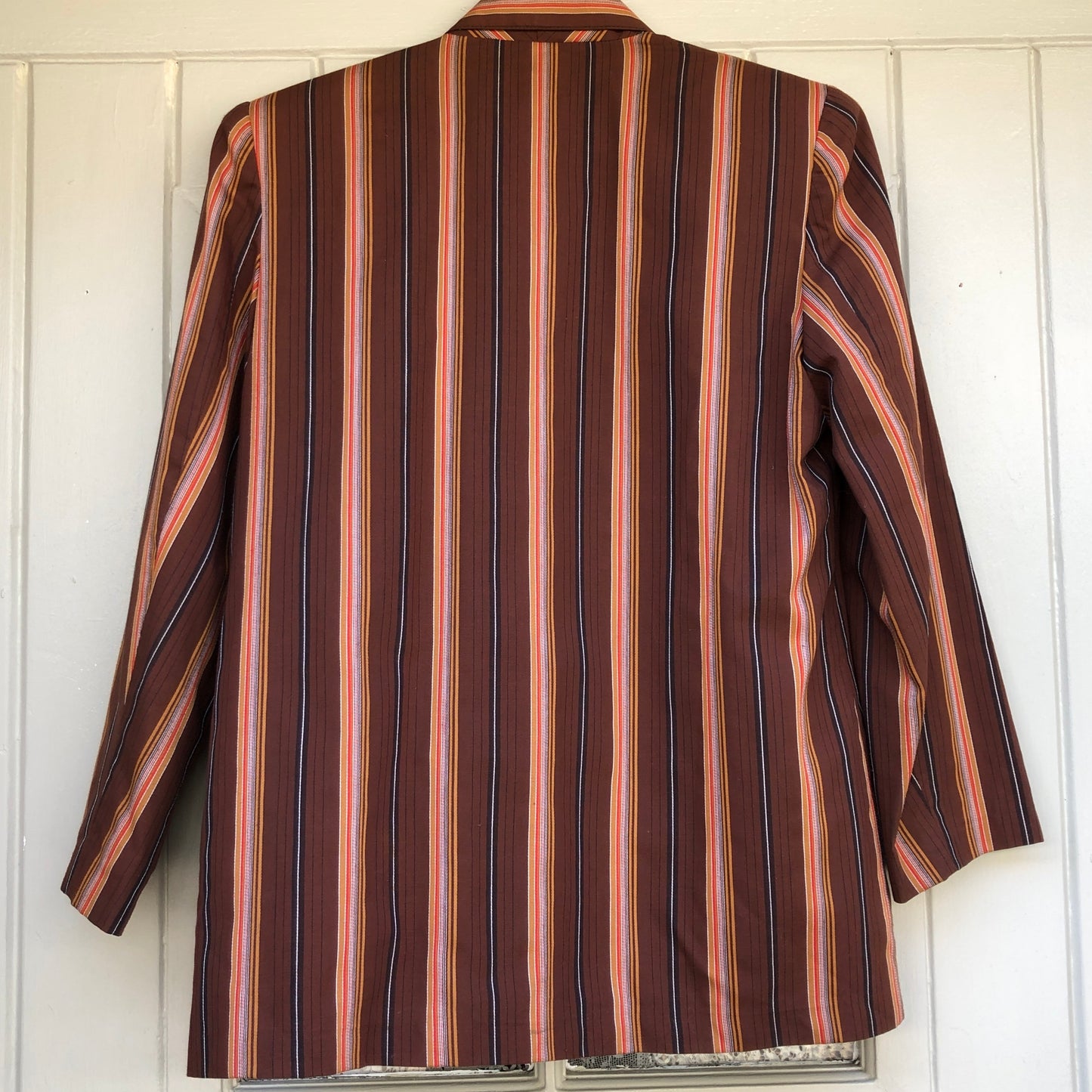 1970s Brown Striped Blazer Jacket