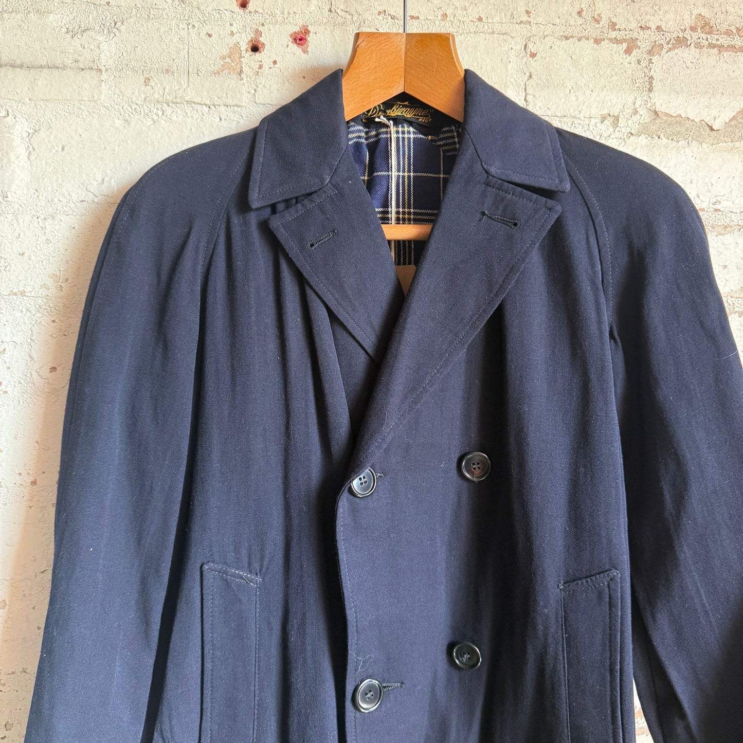 1940s Navy Gaberdine Rain Mac Jacket Coat