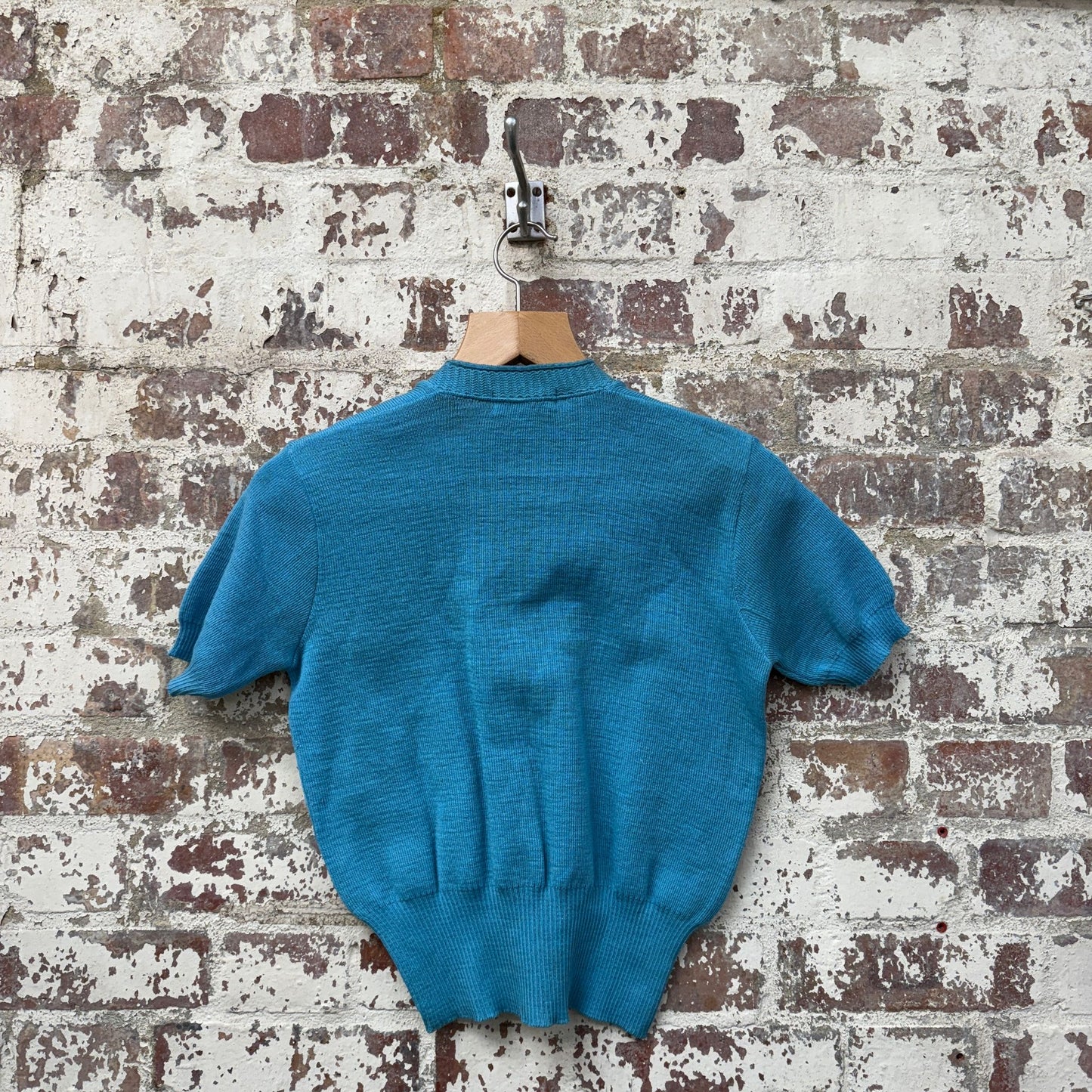 1950s Blue Wool Knitted Jumper