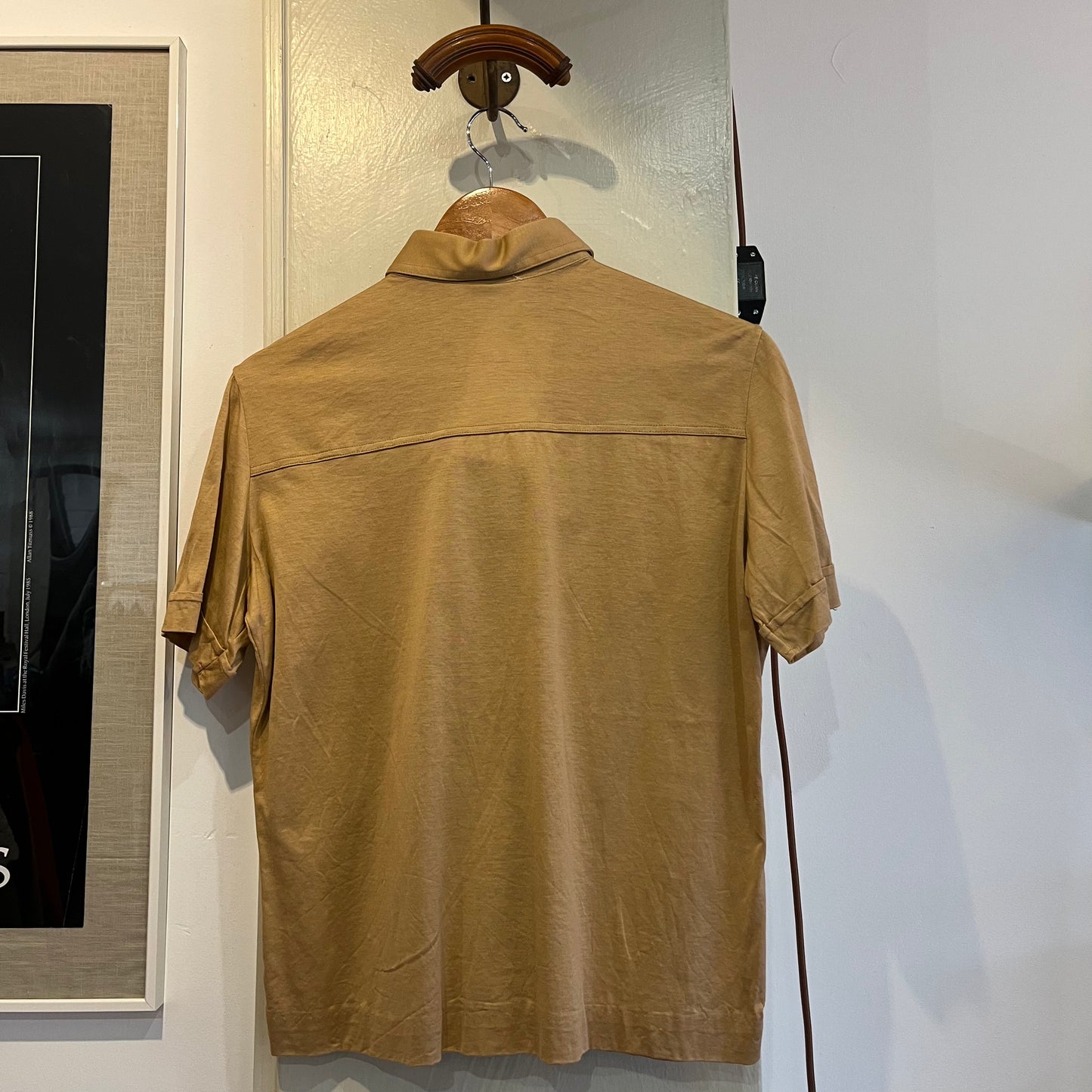 1970s Mustard Yellow Short Sleeve Polo Shirt