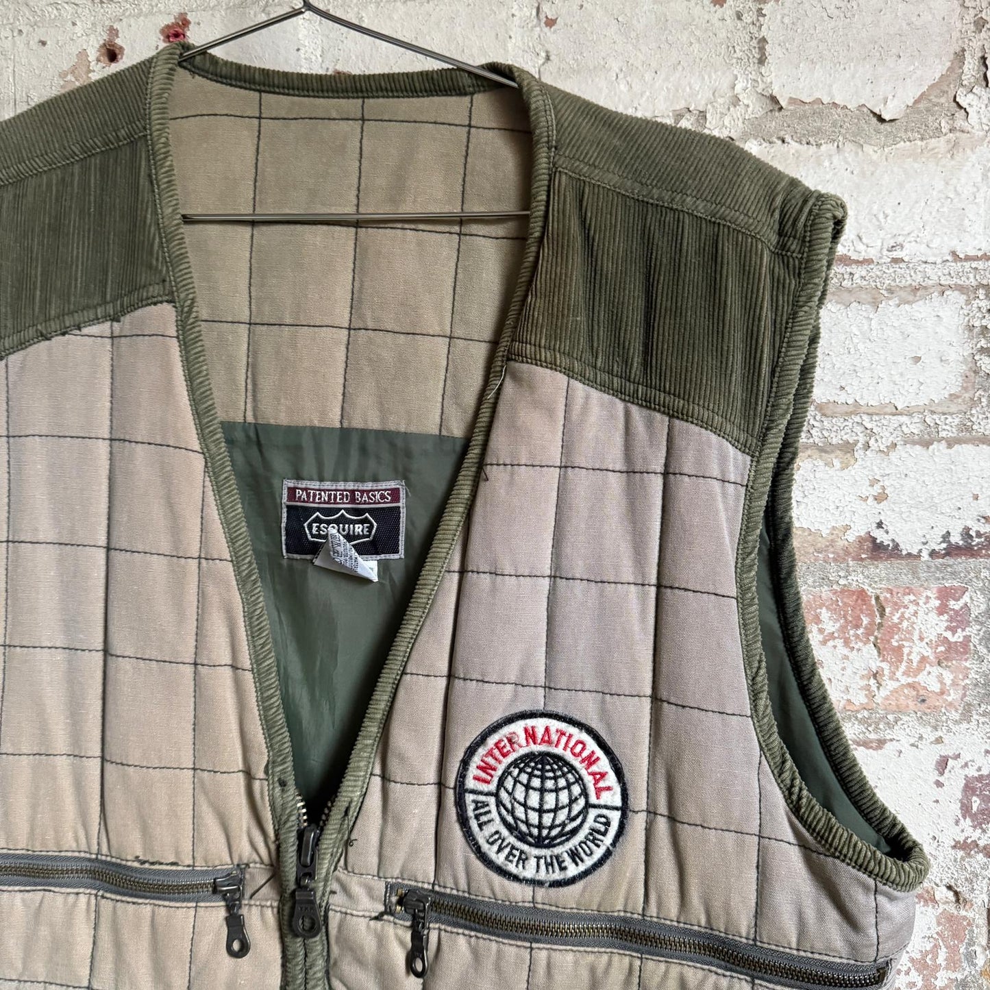 1970s Padded Unusual Design Gilet Jacket