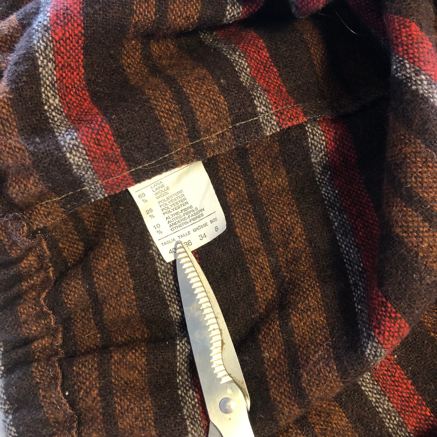 1970s Brown Wool Stripe Jacket