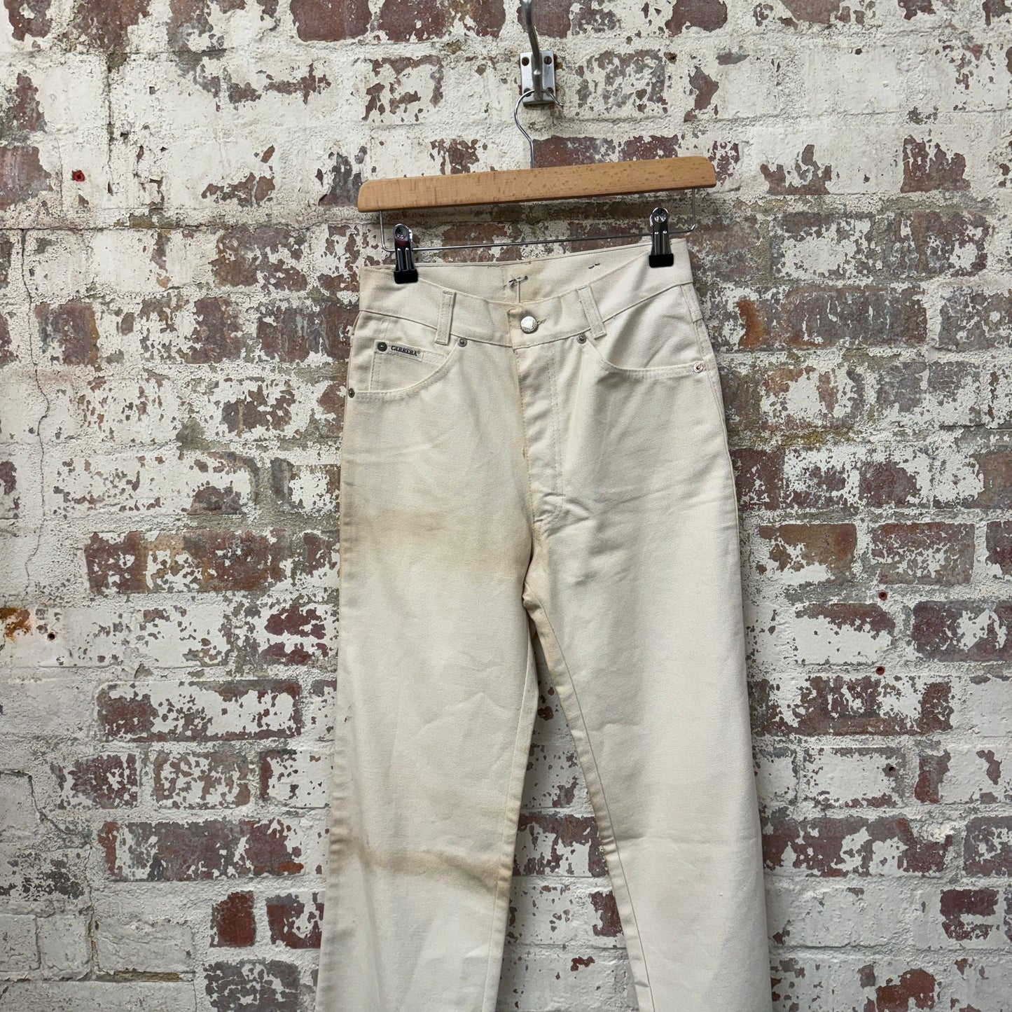 1970s Cream Flared Carrera Trousers