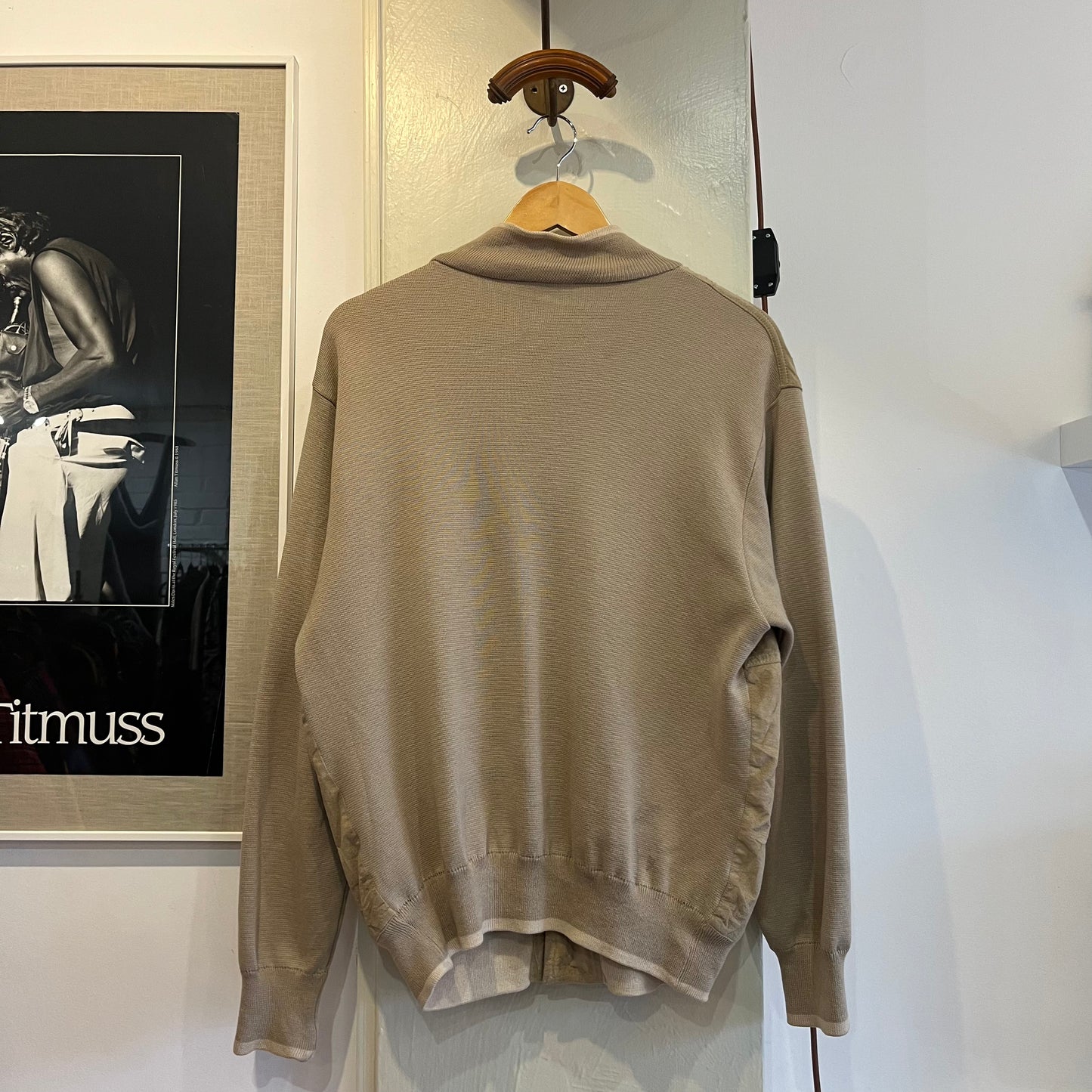 1960s Beige Italian Button Up Suede Jacket