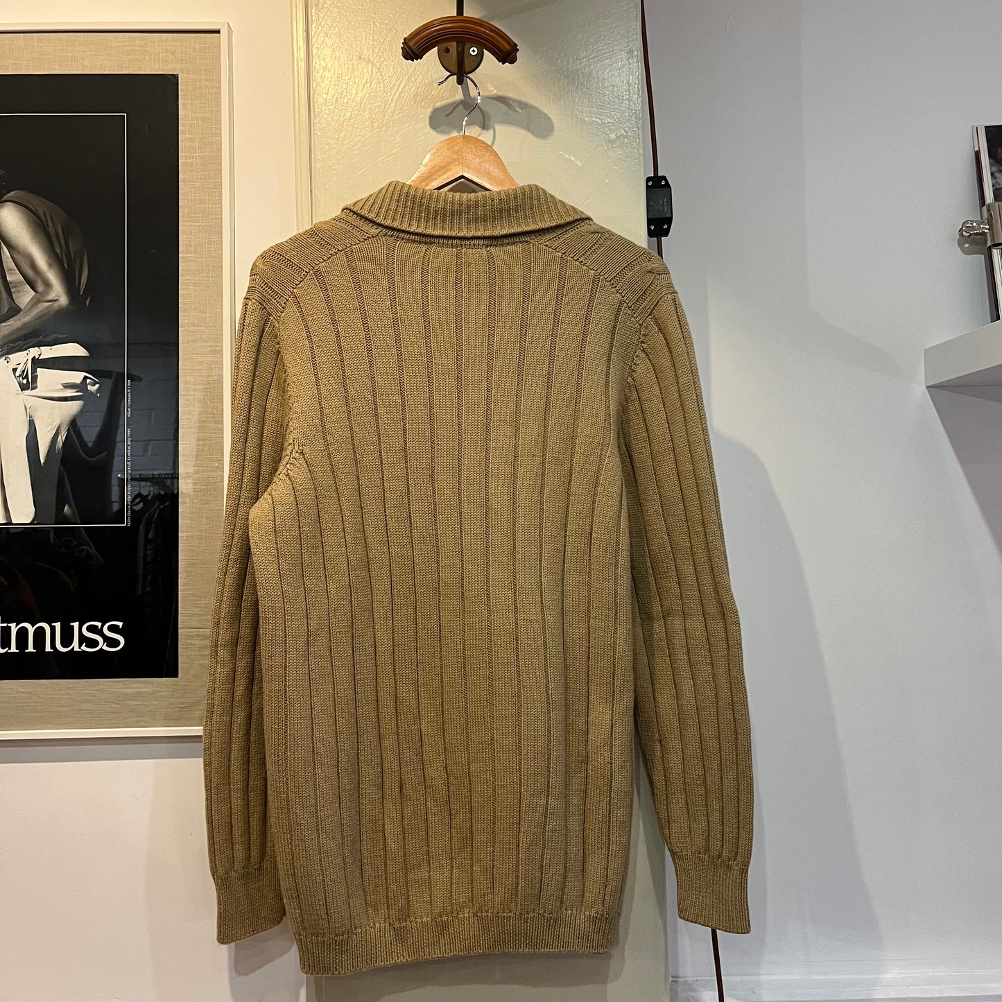 1960s Beige Button Down Cardigan Jumper