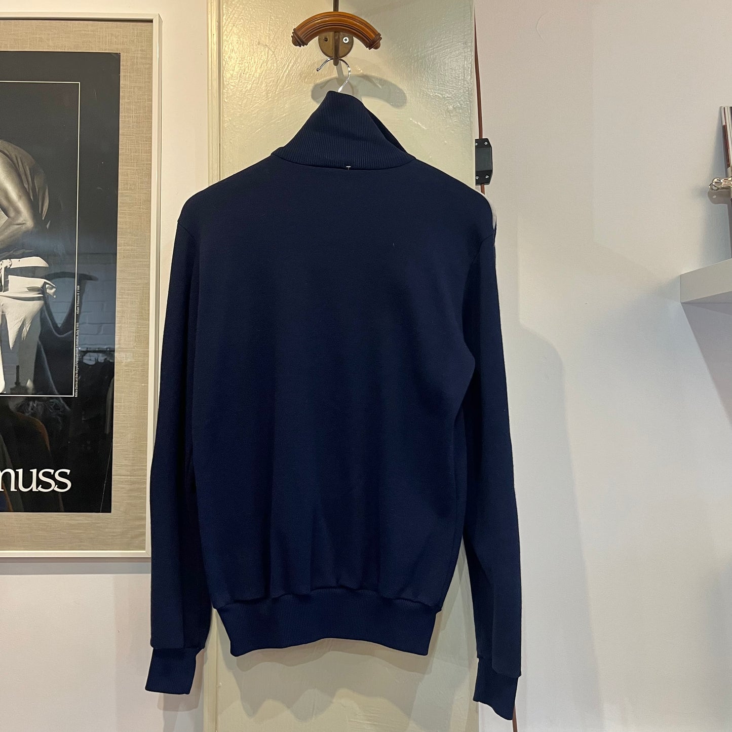 1980s Navy Zip up Track Top