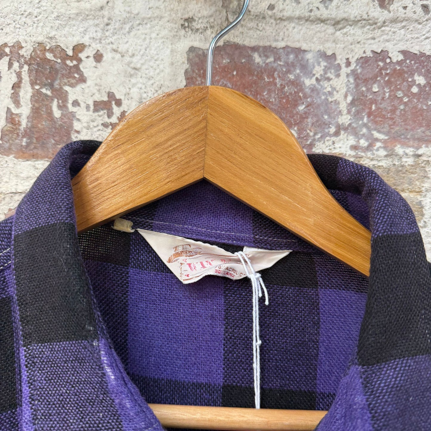 1980s Purple Checkered Western Shirt