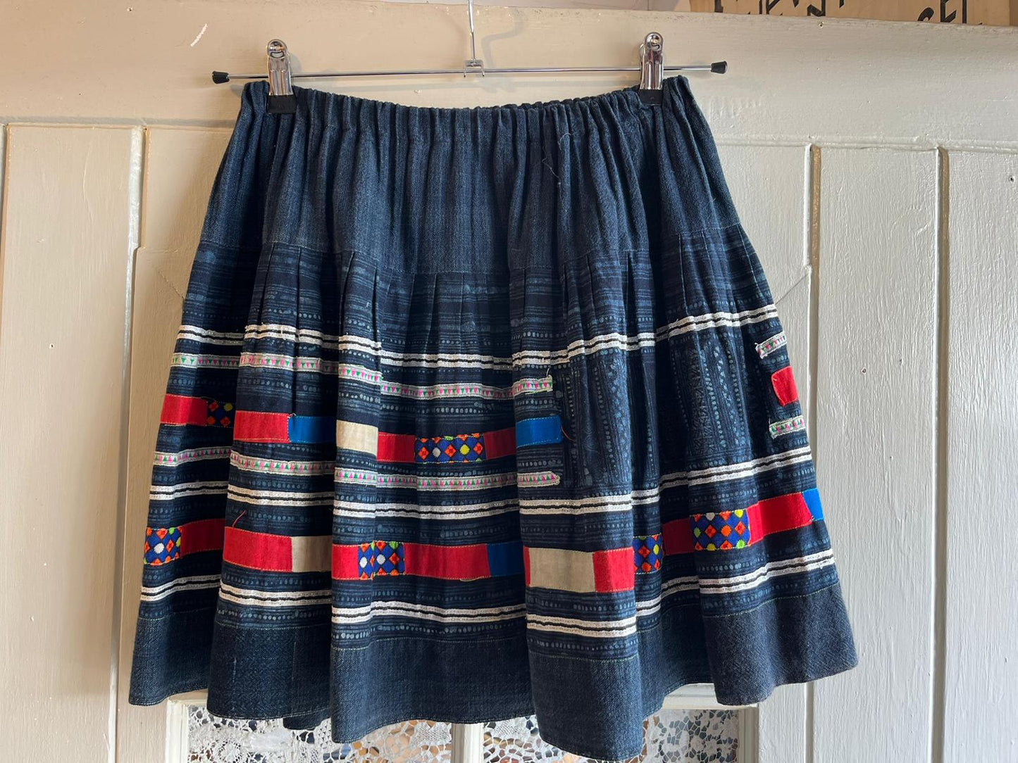 1970s Handmade RaRa Embroidered skirt