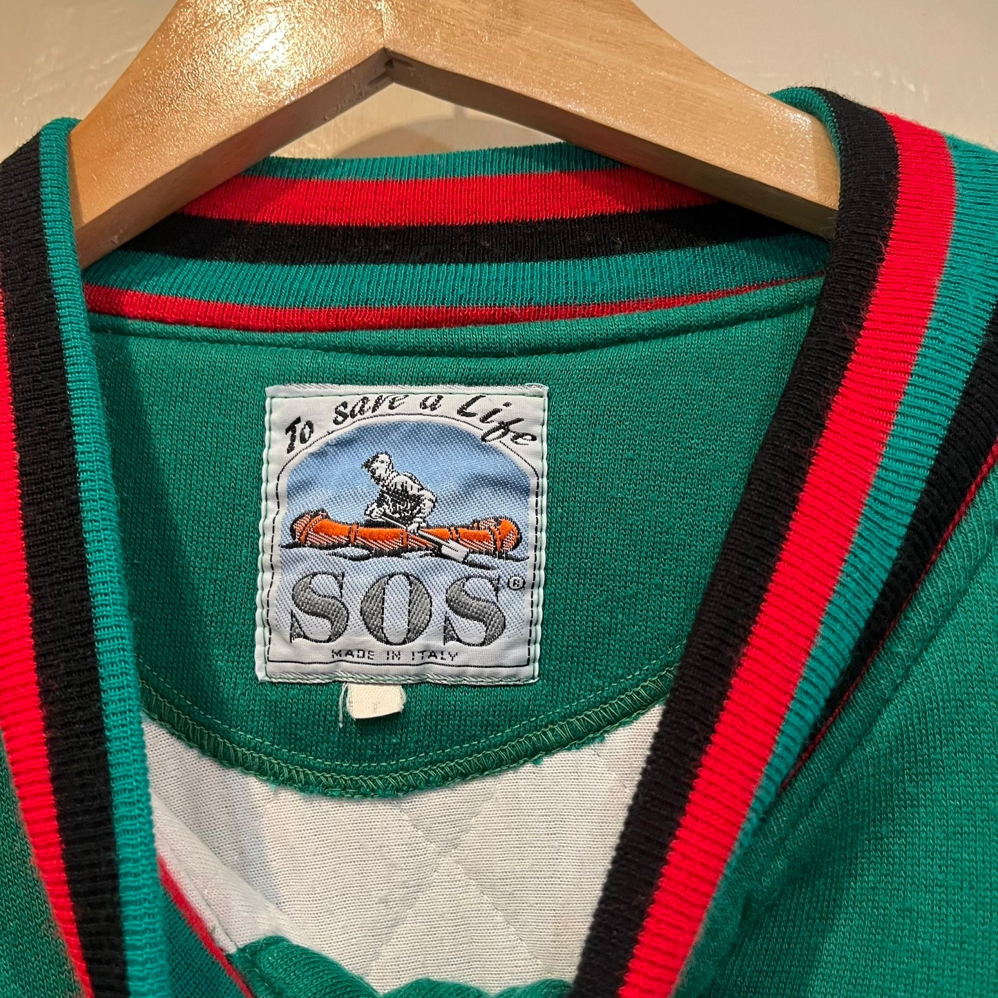 1970s 1980s Green Graphic Sweatshirt Bomber Jacket