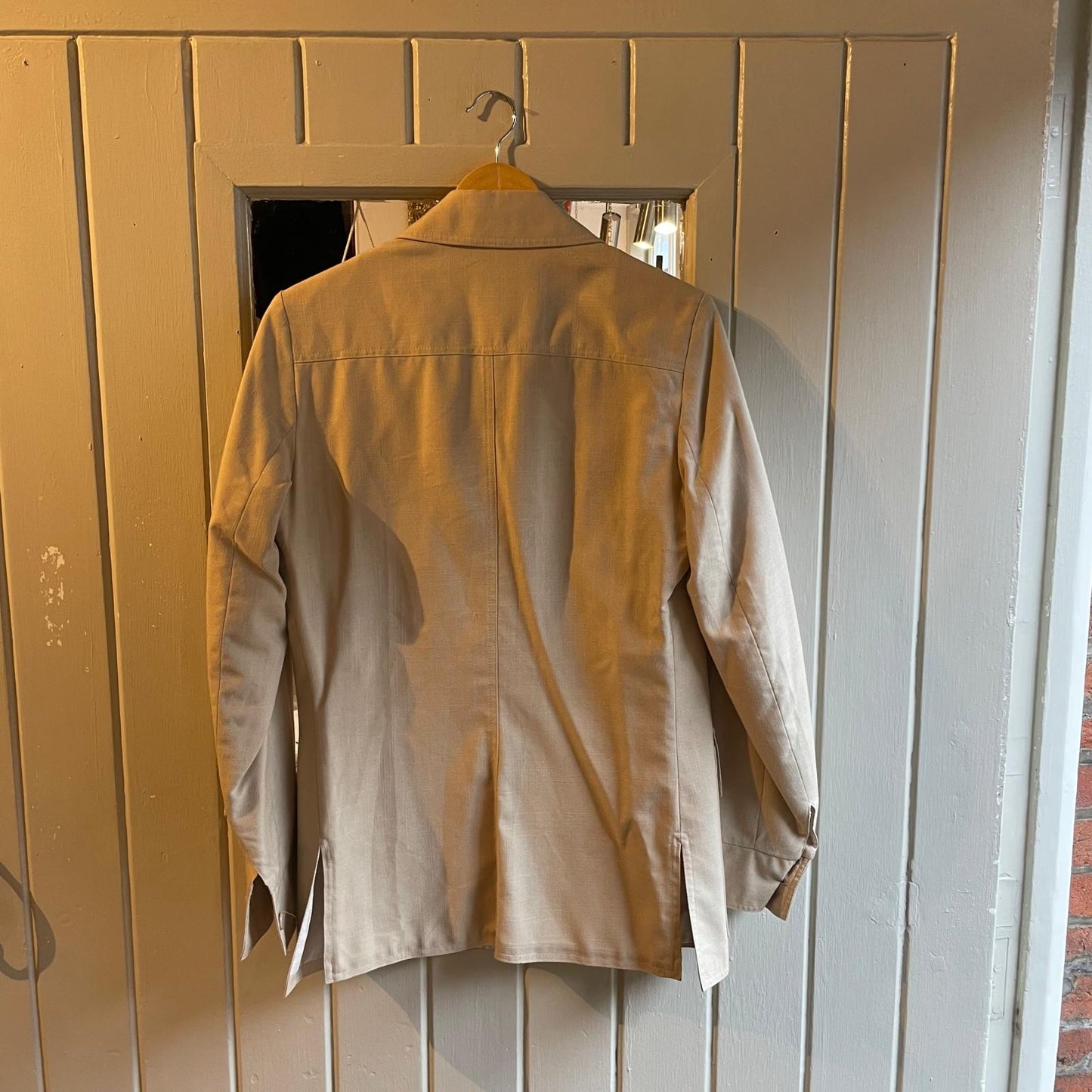 1970s Cream Cotton Safari Button Jacket