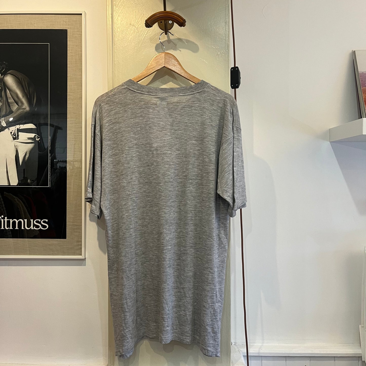 1970s Grey Paper Thin Nike Graphic T-shirt