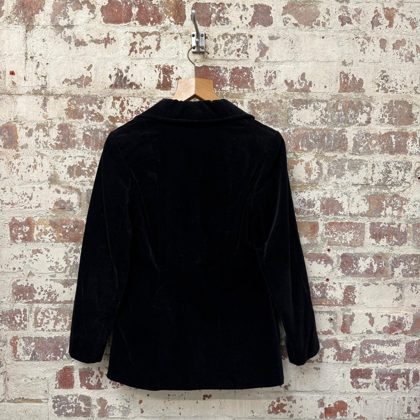1980s Black Velvet Blazer Jacket