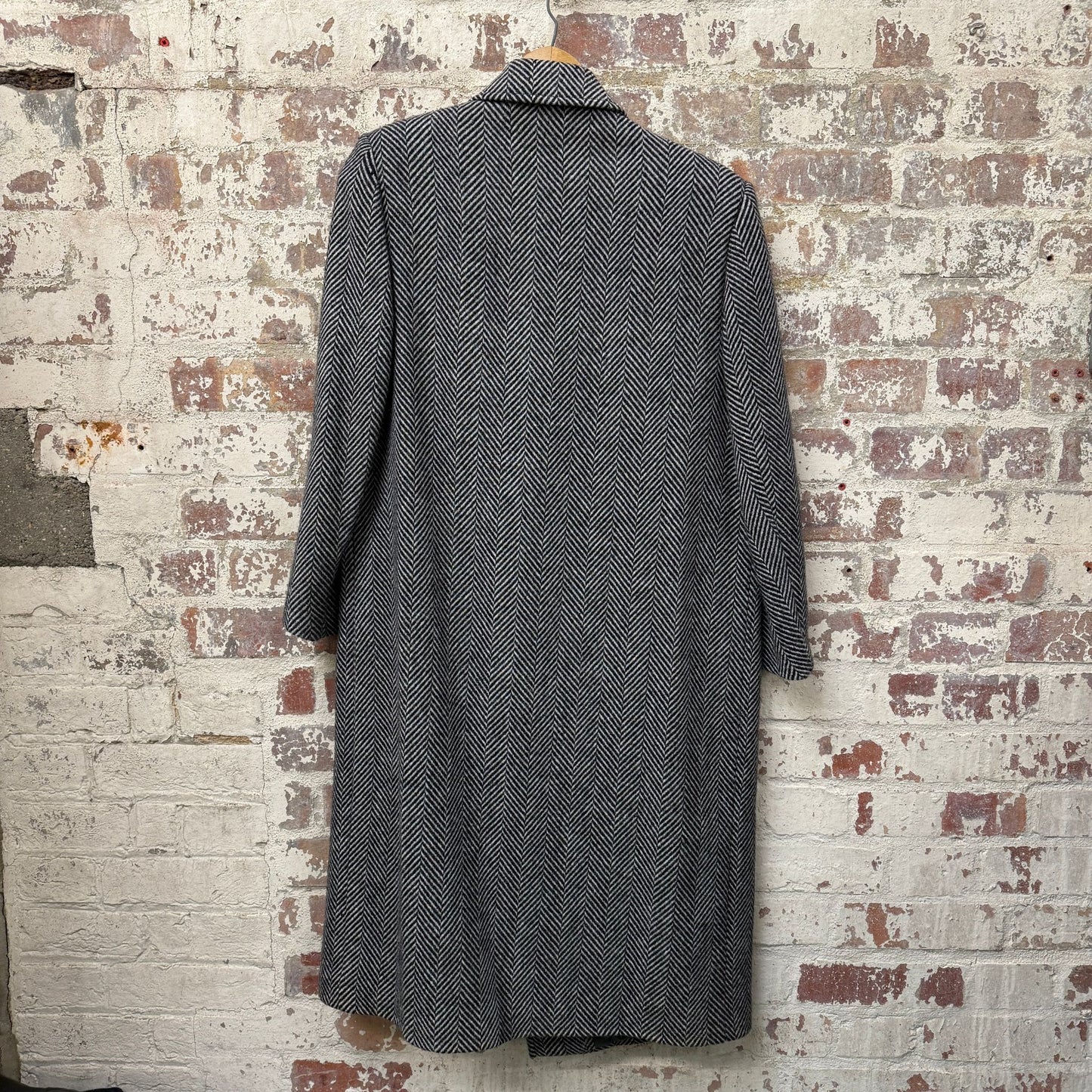 1970s Grey Debenhams Over Coat Jacket
