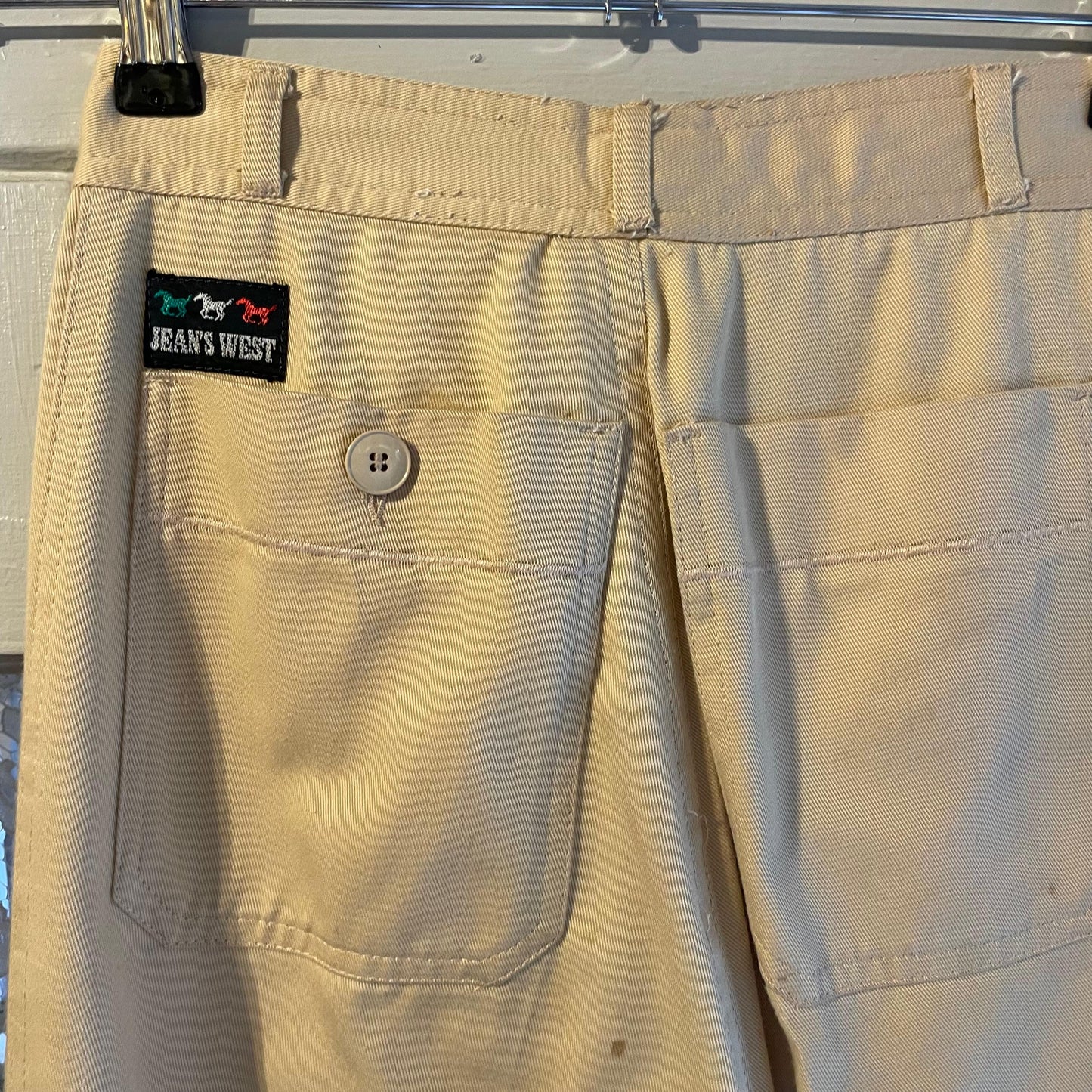 1970s Beige Jean's West Flared Trousers