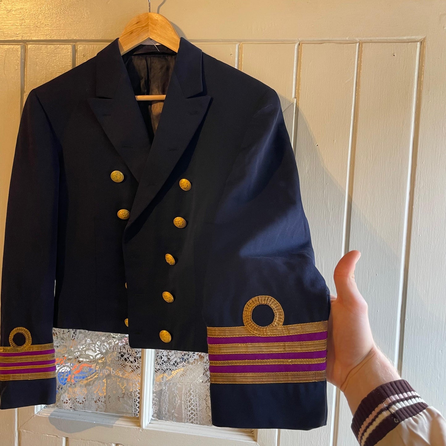 1940s Royal Navy Double Breasted Suit Blazer Jacket