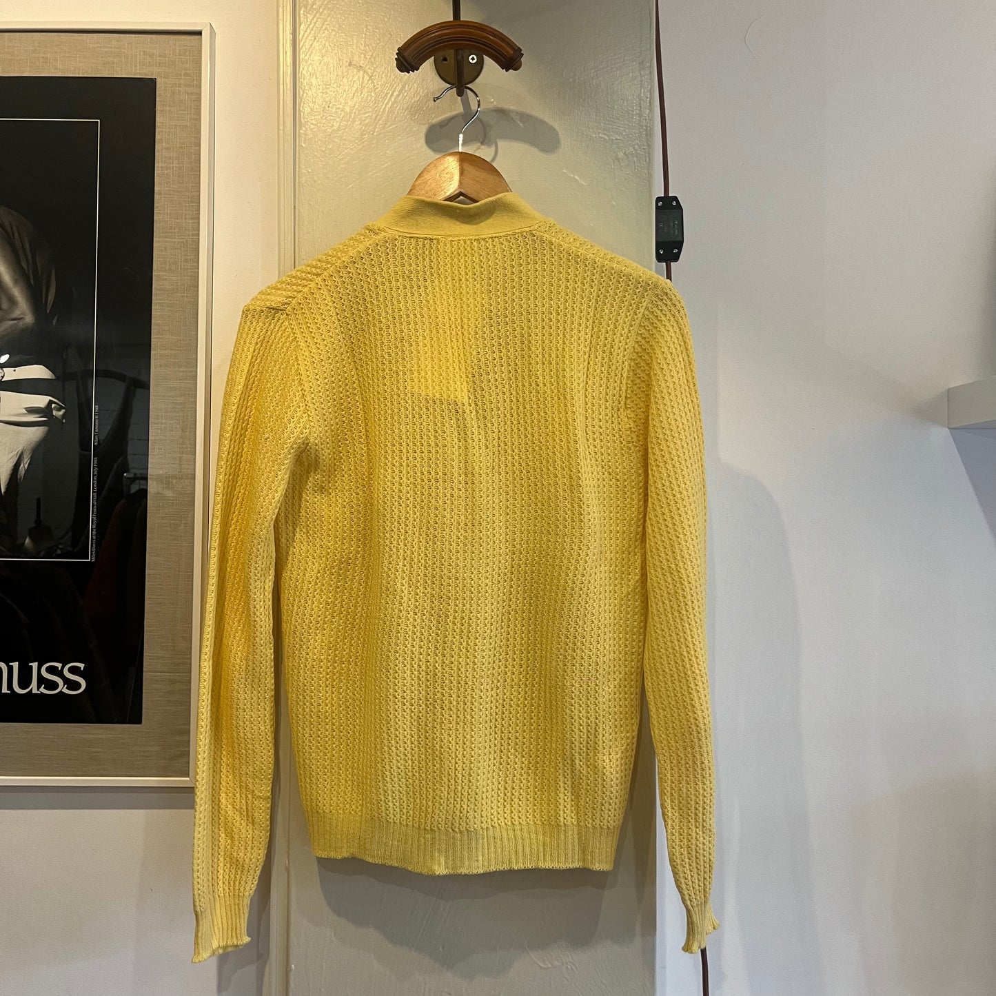 1960s Yellow button down cardigan Jumper