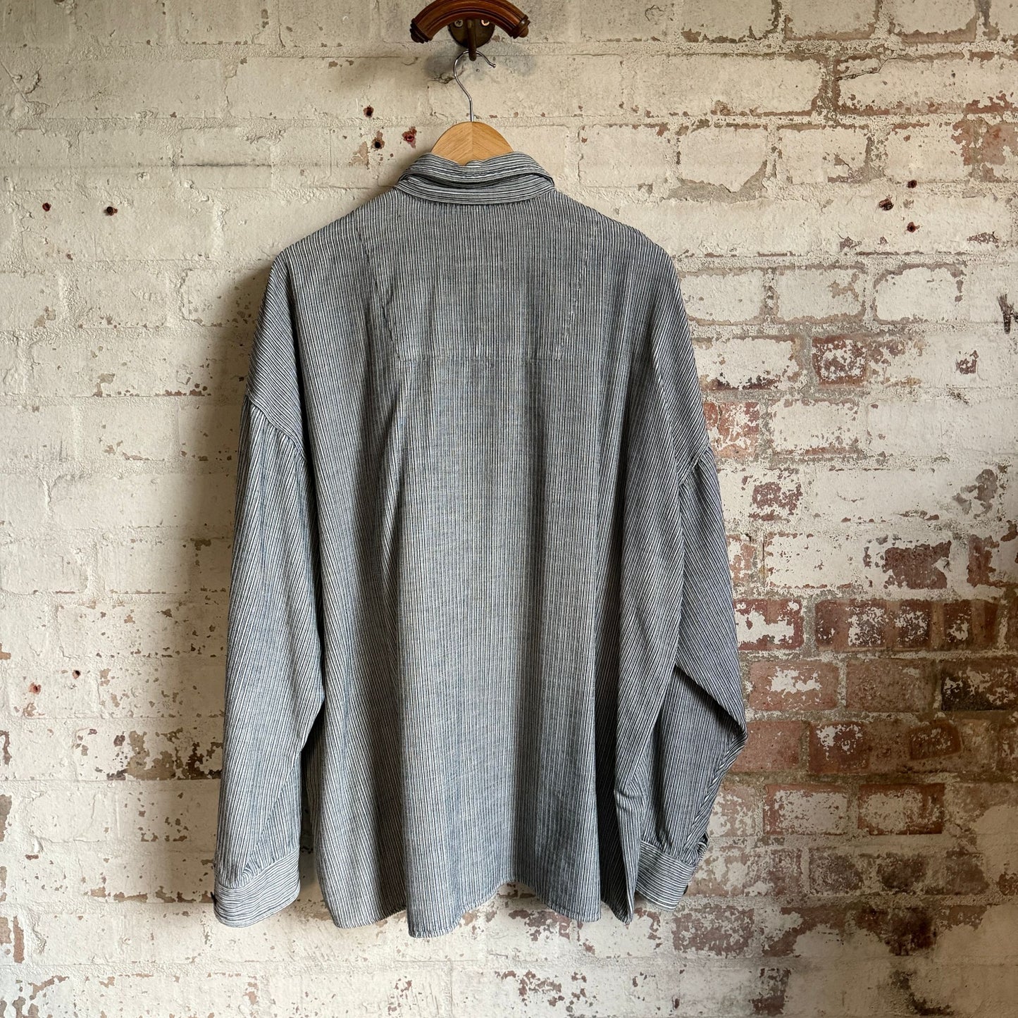1980s Grey Corduroy Long Sleeve Shirt