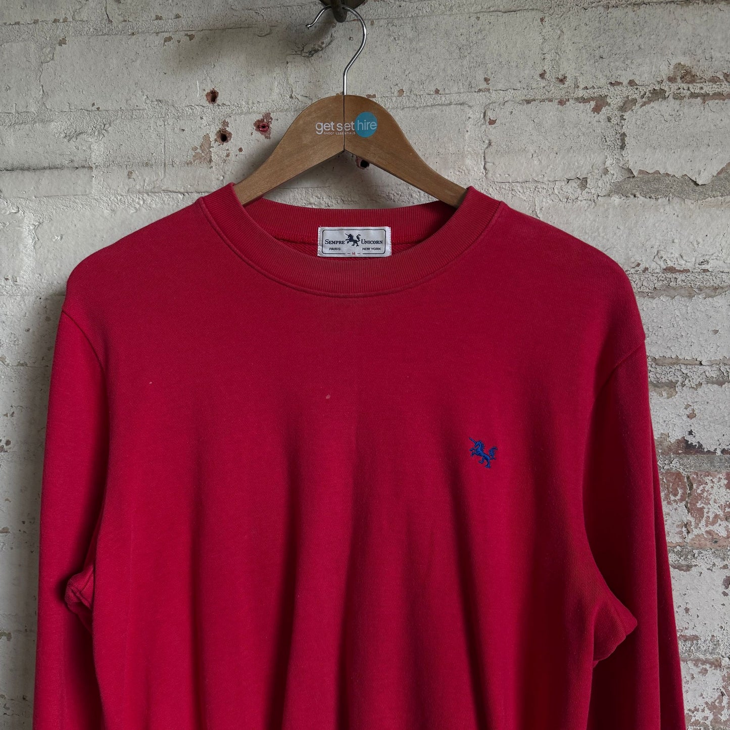 1990s Red Blank Logo Sweatshirt