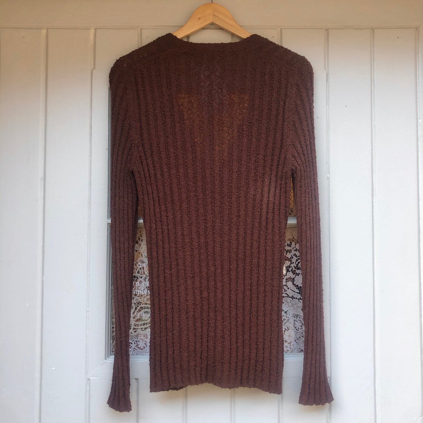 1970s Italian Brown Knitted Button cardigan Jumper