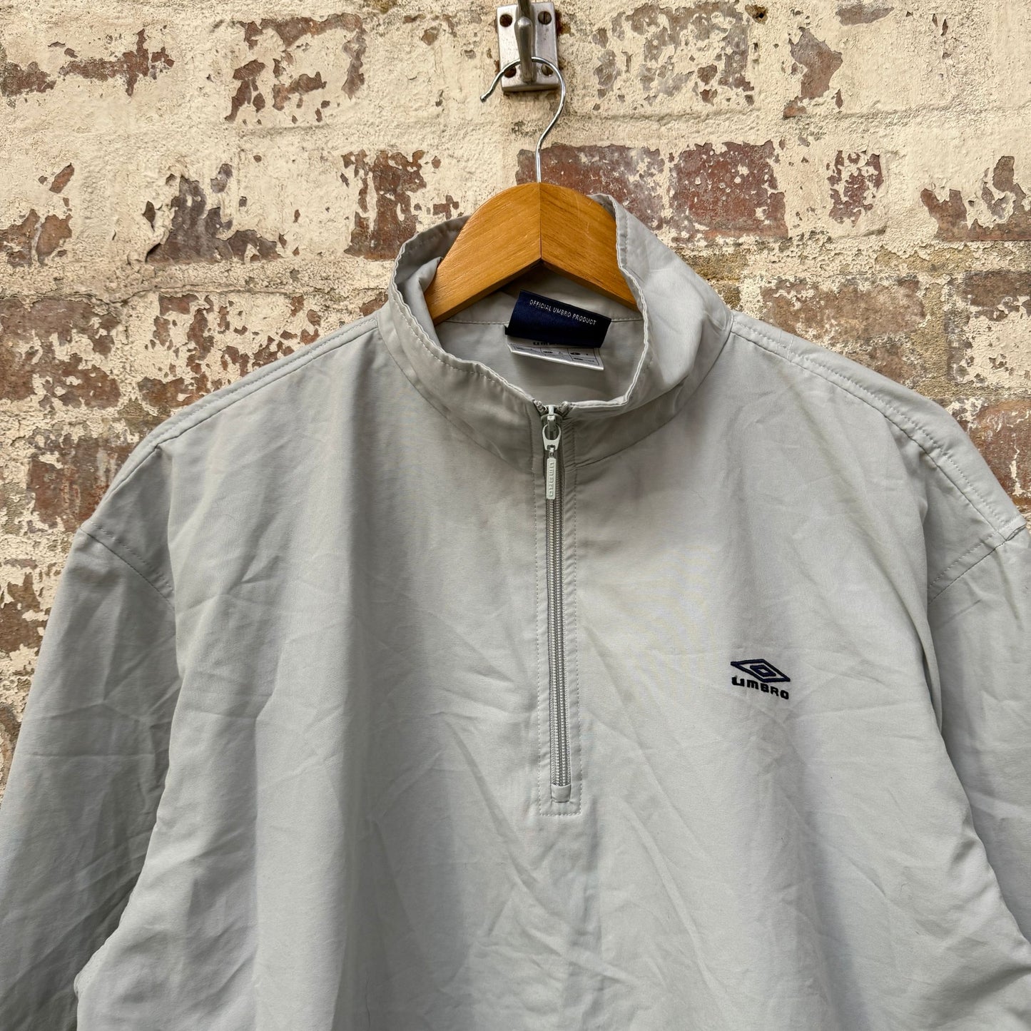 1990s Grey Umbro 1/2 Zip Track Top