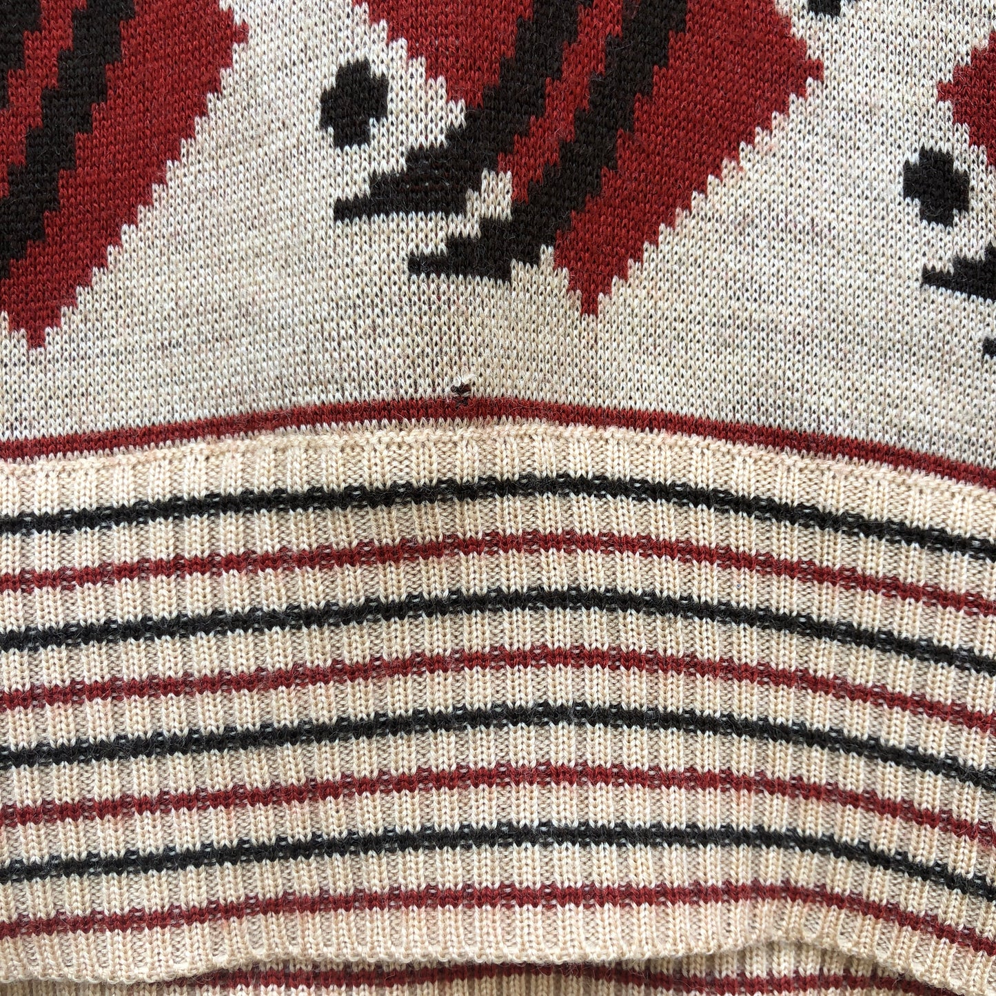 1970s Beige Patterned Tank Top Sweater Vest