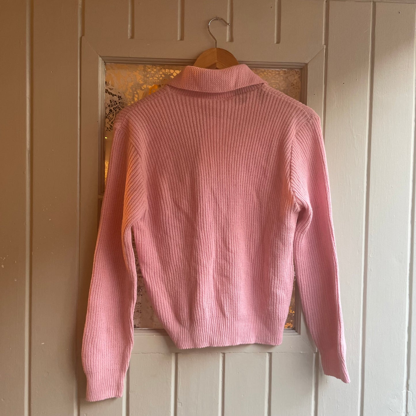 1950s Pink Knitted Cardigan Jumper