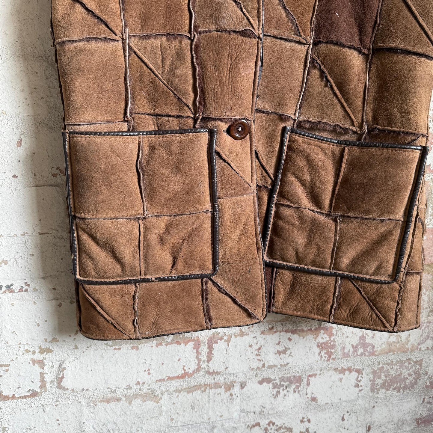 1970s Leather Suede Gilet Jacket
