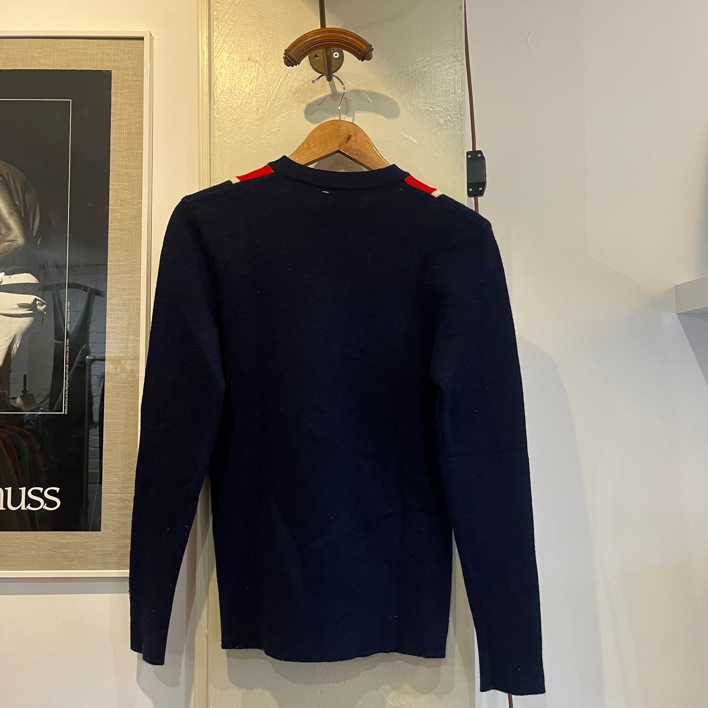 1970s Navy Italian Knitted Ski Jumper