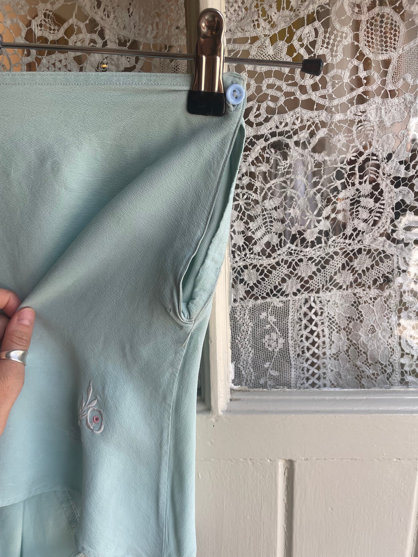 1930s Baby Blue Chiffon Silk Shorts