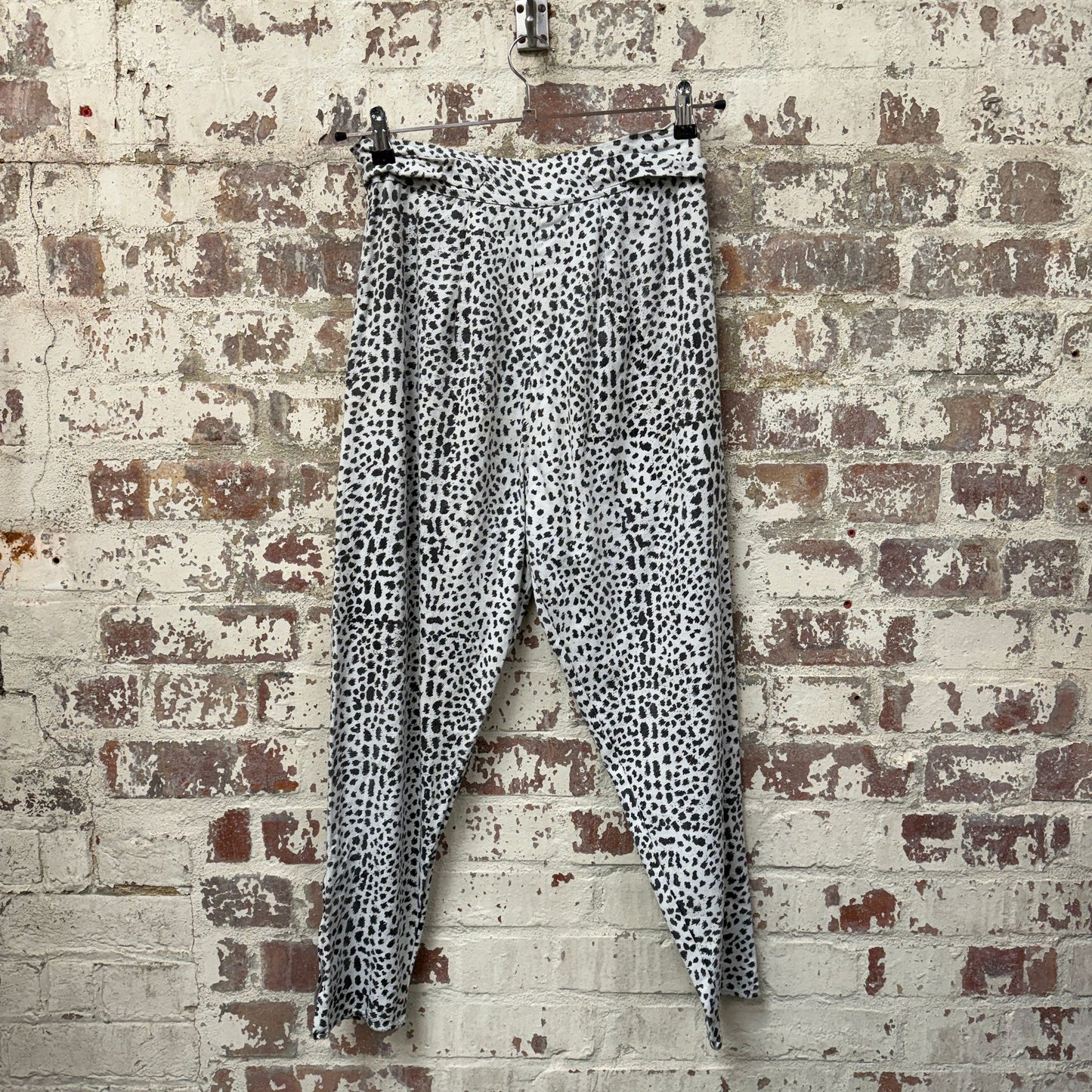 1960s British Leopard Graphic Cotton Trousers