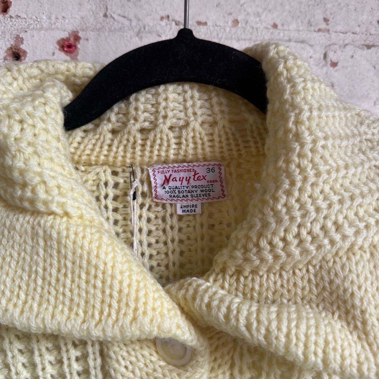 1970s Yellow Knitted Cardigan Jumper