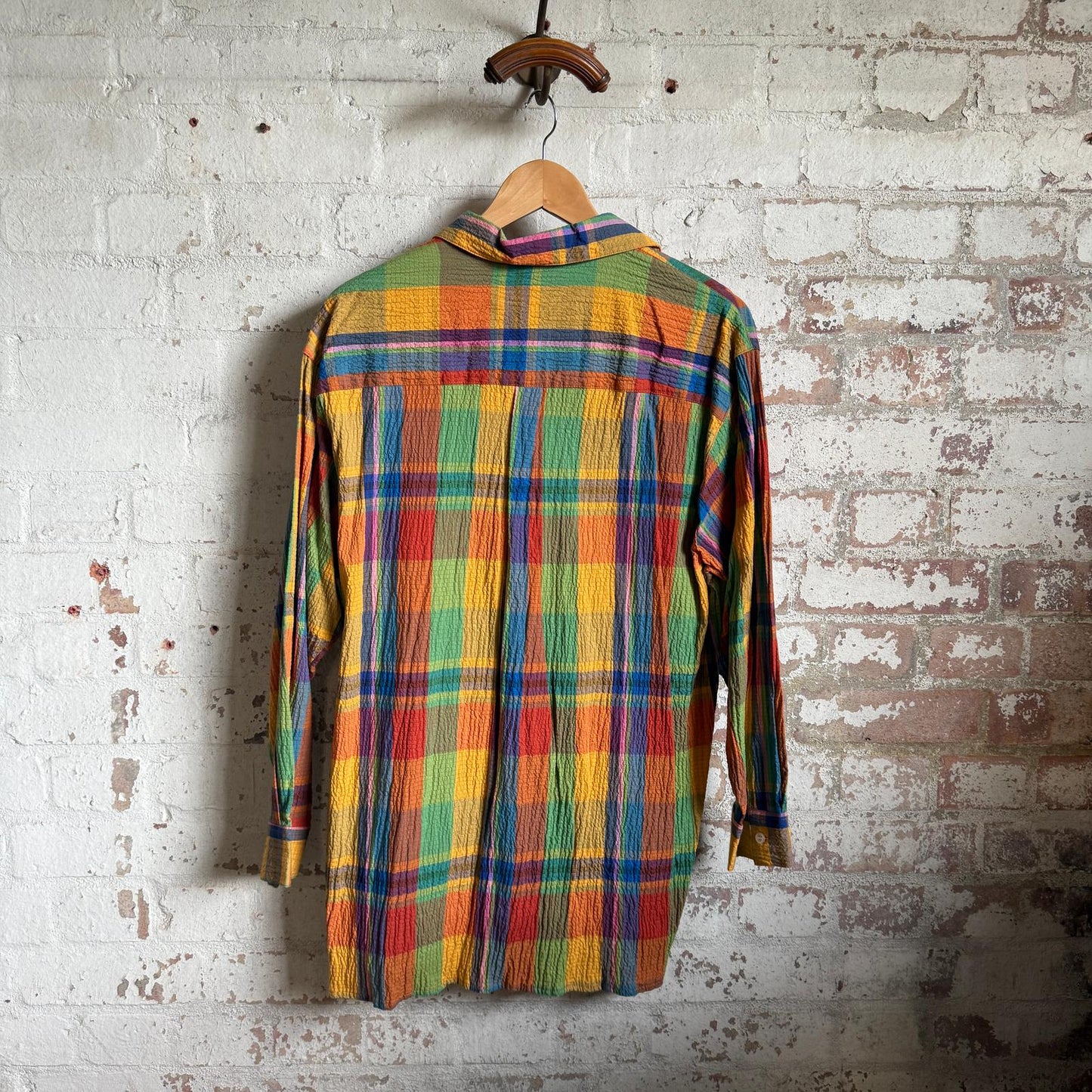 1980s Seersucker Multicoloured Shirt