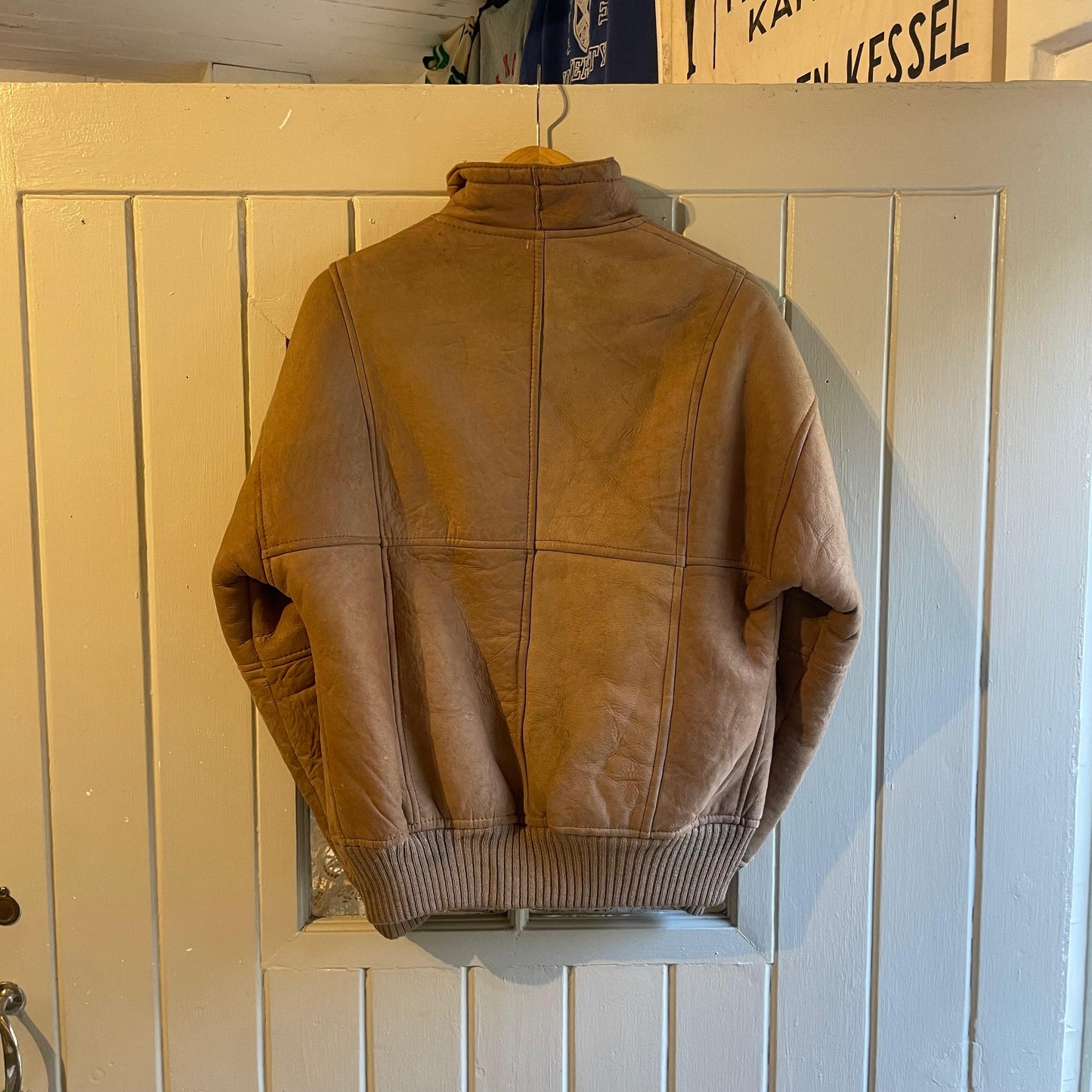 1970s Brown Suede Fur-lined Zip Jacket