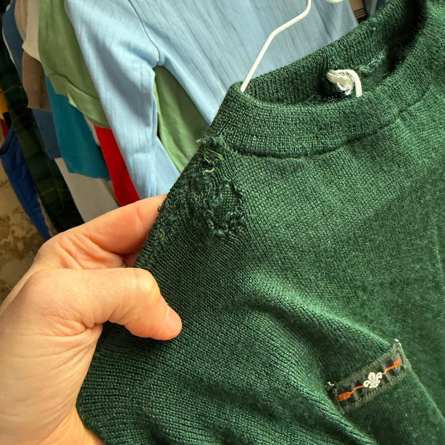 1970s Green Scouts Knitted Jumper