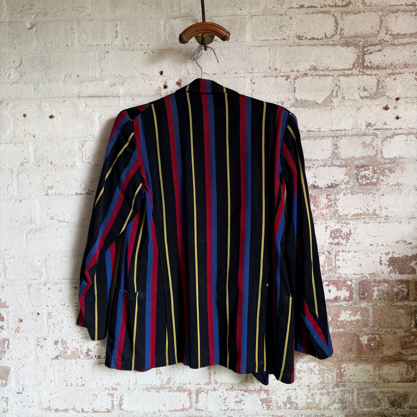 1940s Striped School College Suit Blazer Jacket