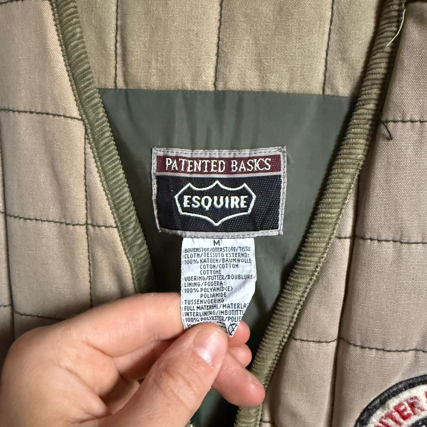 1970s Padded Unusual Design Gilet Jacket