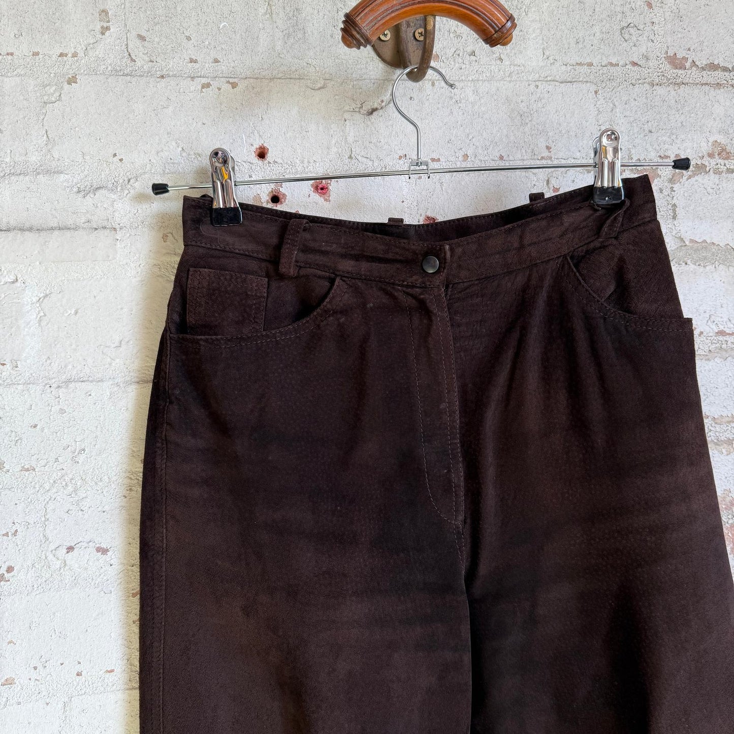 1980s Brown Suede Trousers
