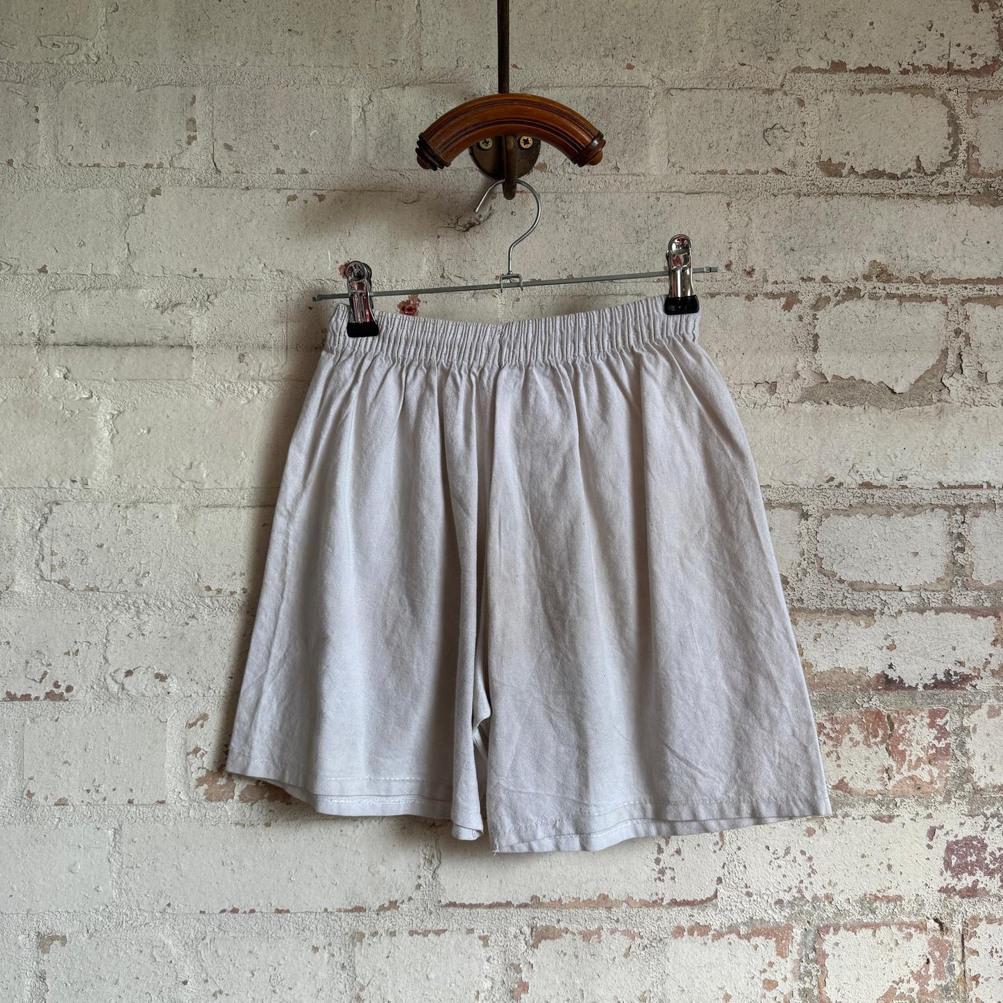 1990s White Super Mario Graphic Cotton Shorts
