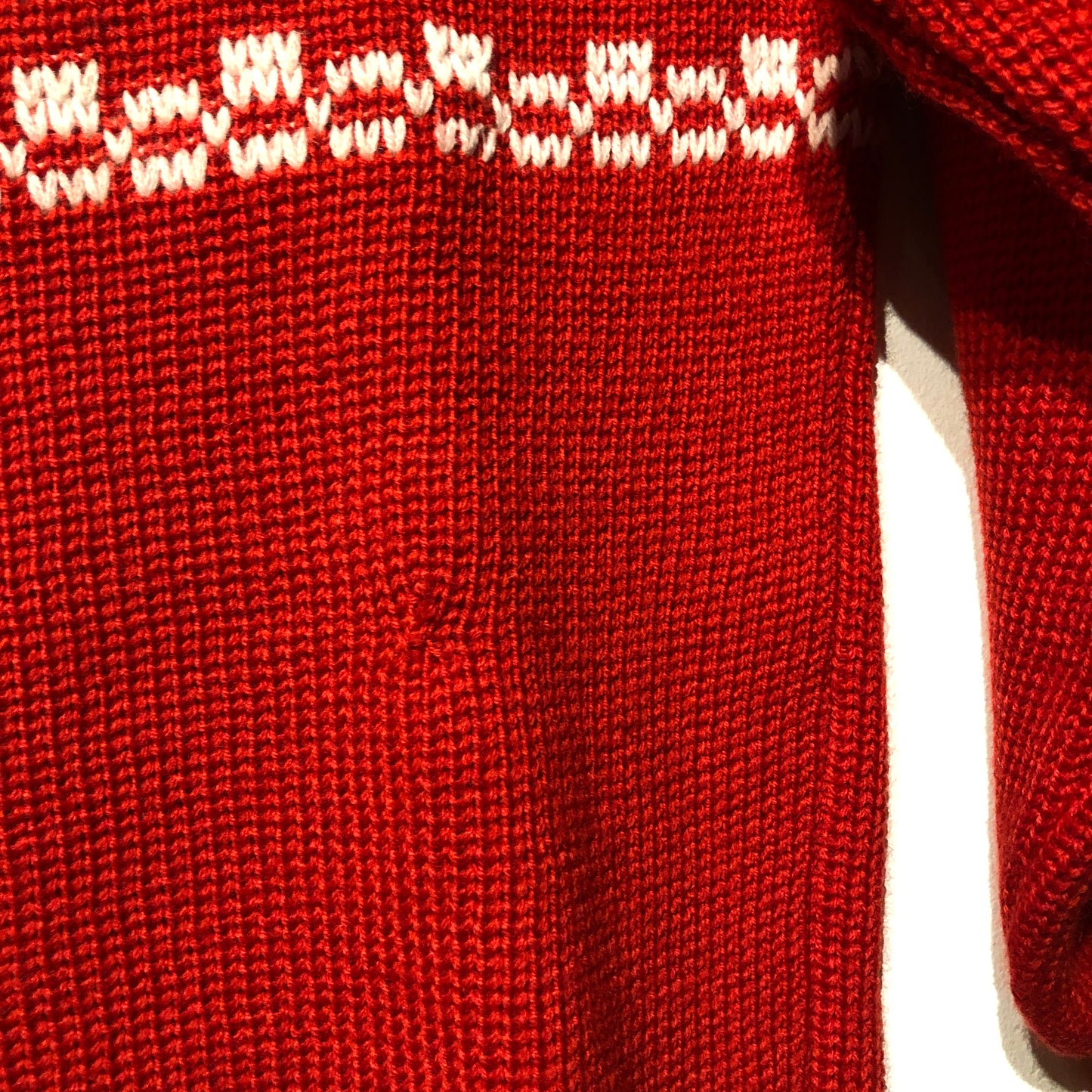 1960s Red Wool Knitted Jumper