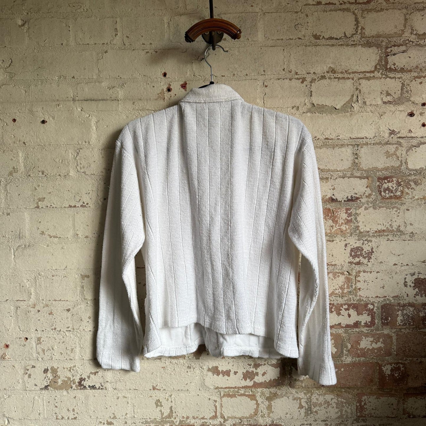 1960s White Van Hausen Towelling Cardigan